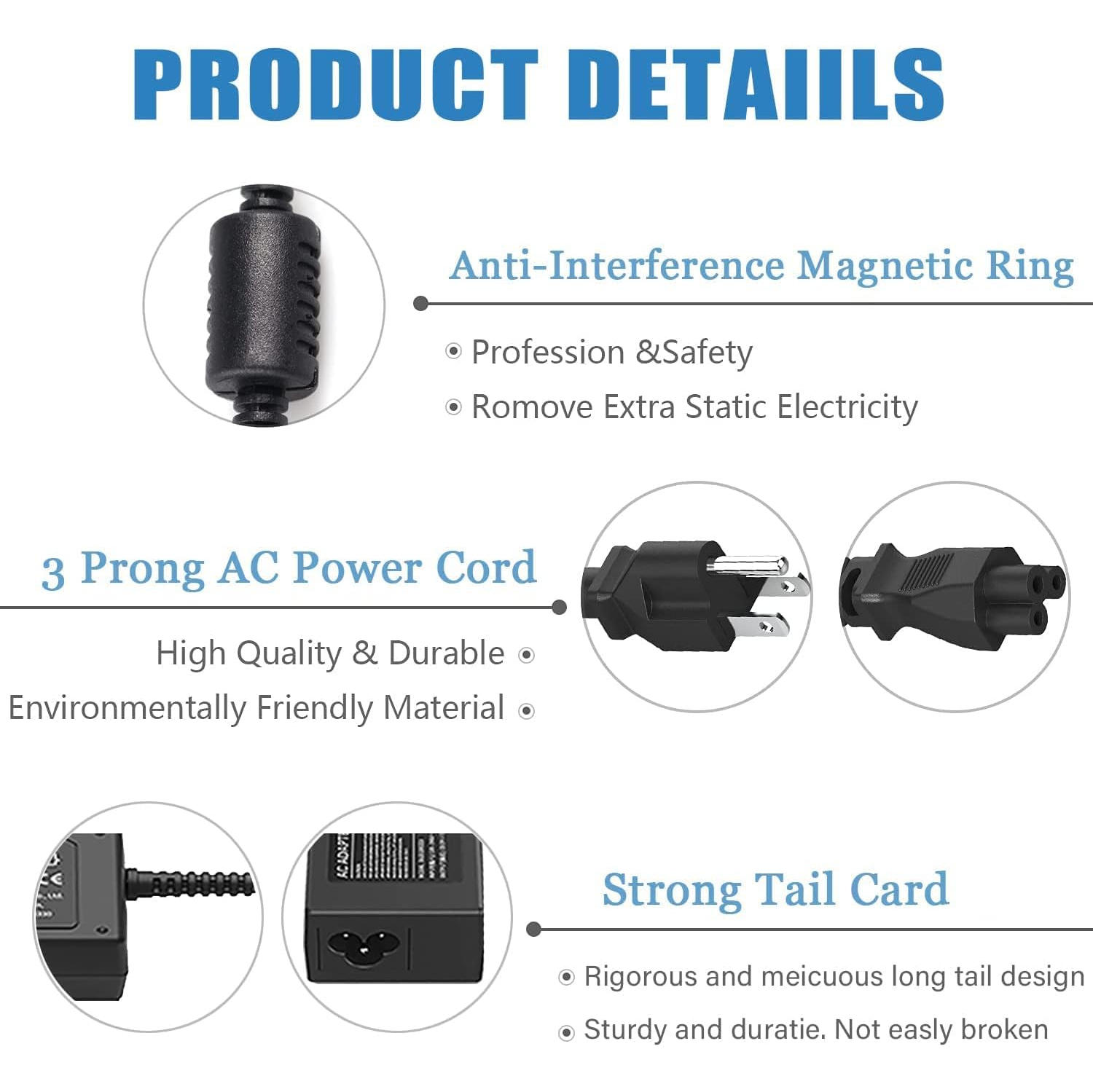 Charger for Hp is 13252 Laptop Power Cord Supply Replacement 65W 45W for Hp Pavilion Spectre Envy X360 11 13 15 Zbook Elitebook 820 830 840 850 G3 G4