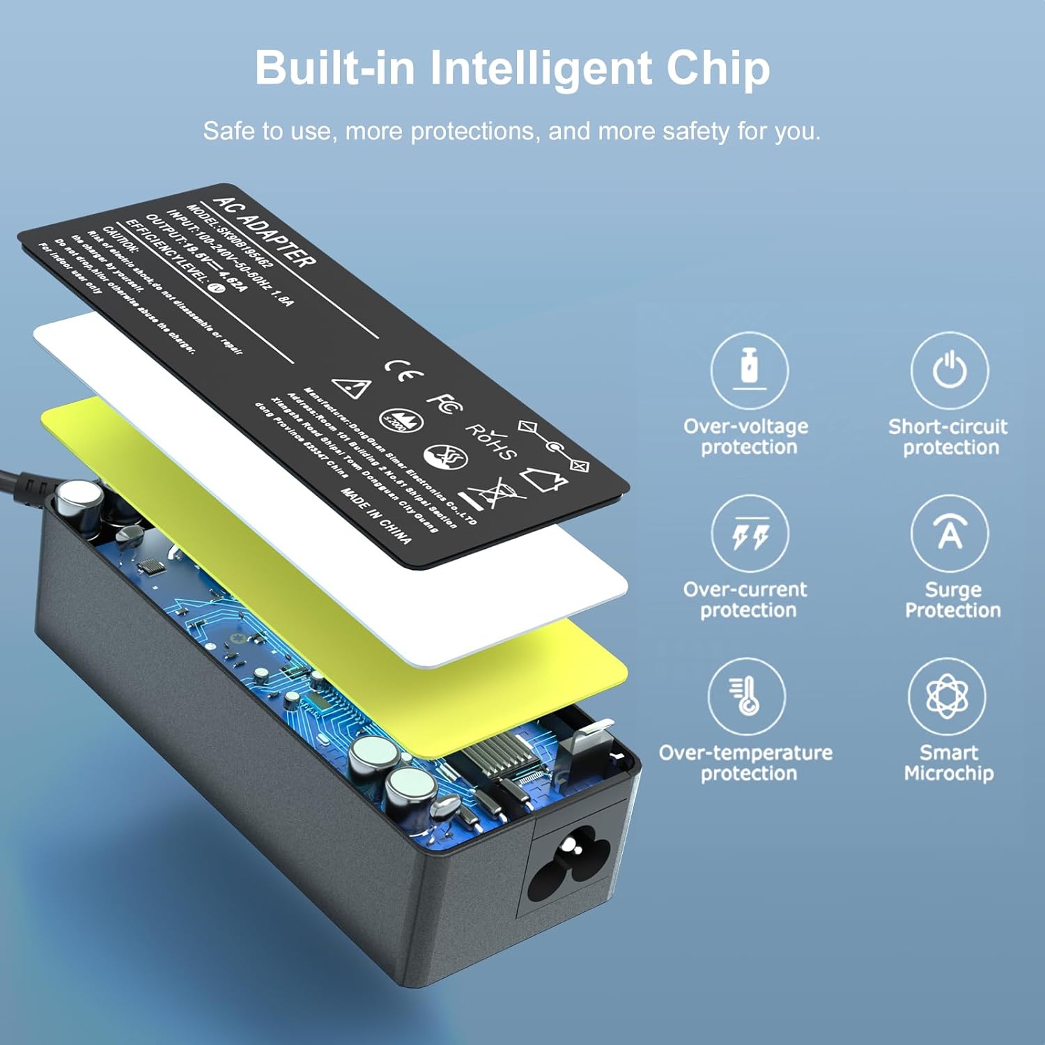 90W 16Tips Universal Laptop Charger - Fit for HP Dell Acer Asus Lenovo Samsung LG IBM Google Toshiba Sony Fujitsu MacBook Pro Gateway Notebook