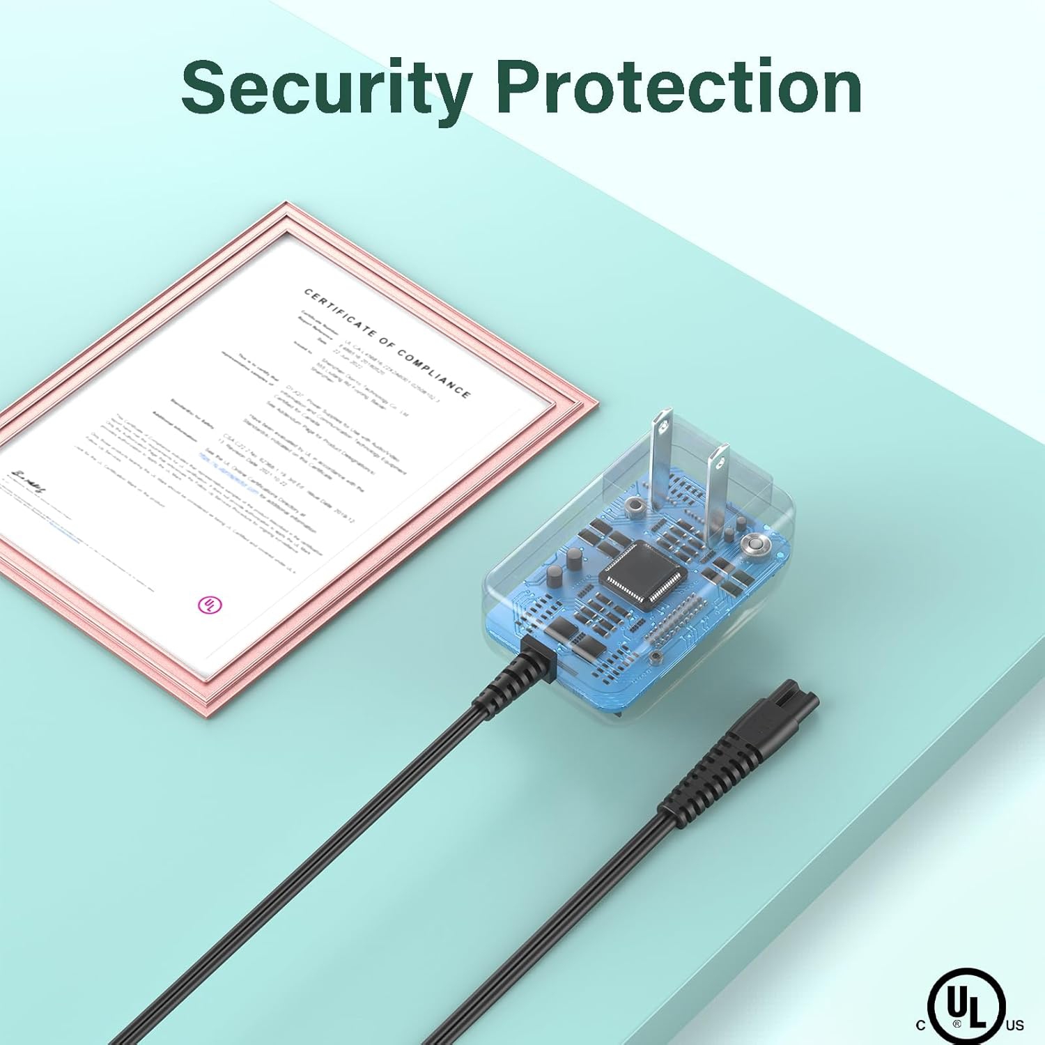 Replacement Charger for LABIGO LA1 Pro Electric Spin Scrubber UL Listed Power Adapter for Voweek VWS211/SP02 Electric Brush 6.0Ft Power Supply