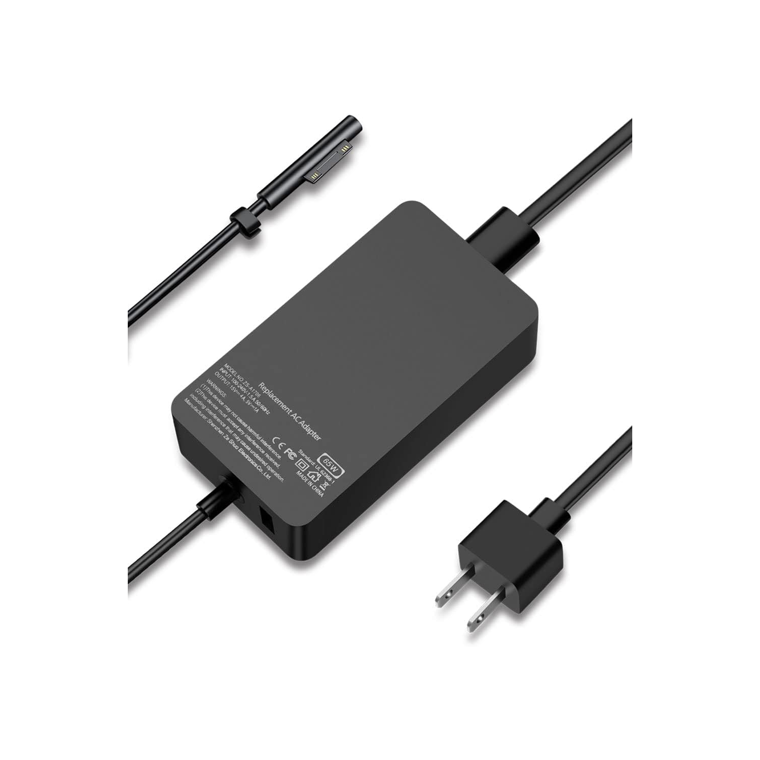 Surface Pro Charger, 65W 15V 4A Power Supply AC Adapter Charger for Microsoft Surface Pro 3/4/5/6/7/8/9/X, Surface Laptop 3/2/1, Surface Book,