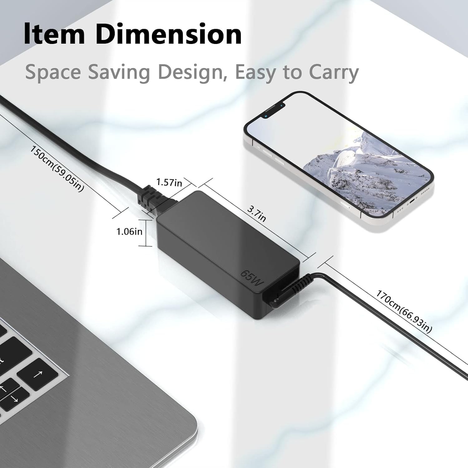 Chargeur USB-C de 65 W pour portable Chromebook 100e 300e 500e C330 S330 C340 ThinkPad T480 T480s T580 E480 E580 ADLX45YIC3D Adaptateur c.a.