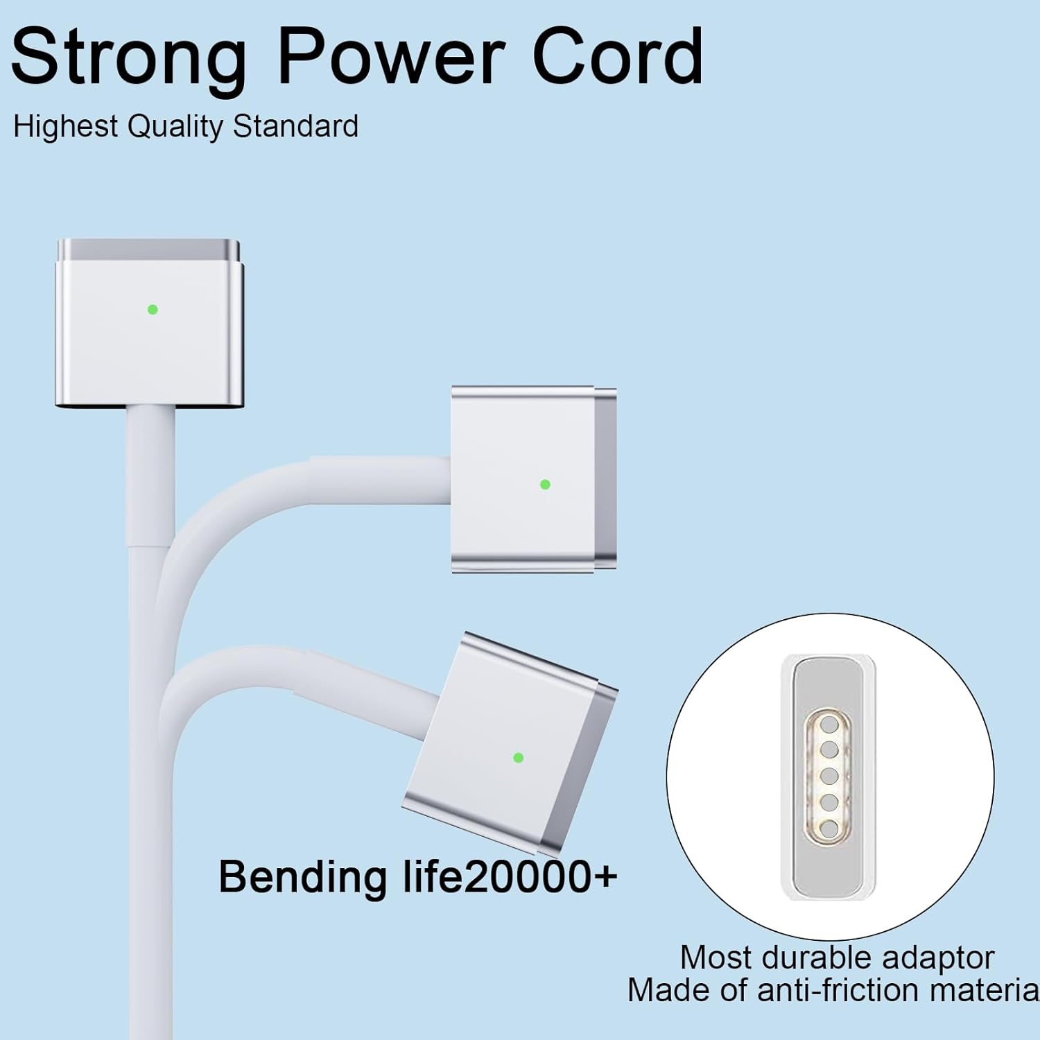 Chargeur pour portable 60&nbsp;W T-TIP pour MacBook Air Charger 11 et adaptateur d'alimentation 13&nbsp;po Modèles A1502 A1425 A1435 A1465 A1466