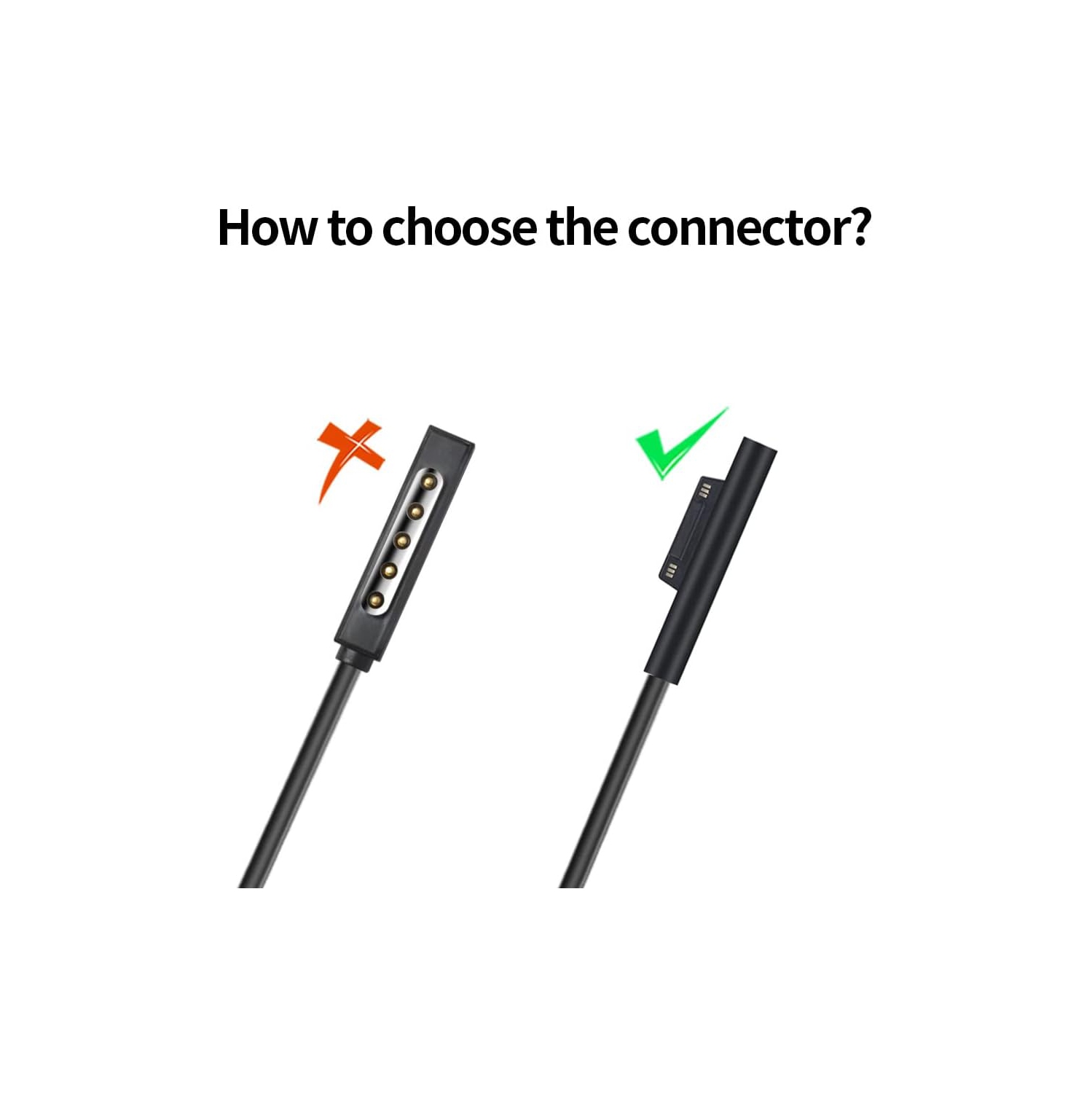 Surface Pro pour Surface Laptop de Microsoft Compatible avec la Surface Pro 3 Pro 4 Pro 5 Pro 6 Pro 7 Pro X Surface Laptop 4, 3, 2, 1; Cordon