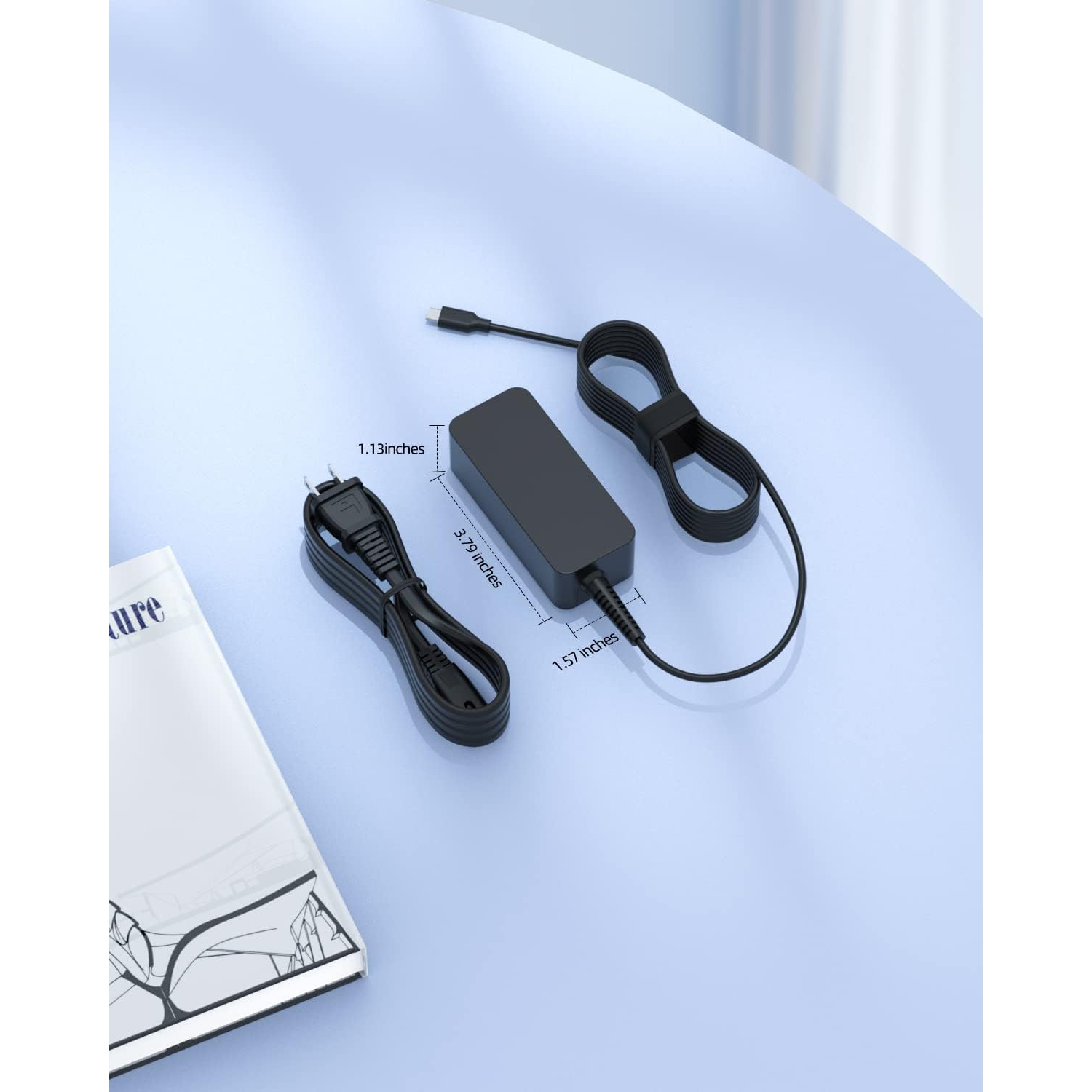 45W Chromebook Charger for All Chromebook Laptop, USB C Connector, High-Speed Charging, Extended Power Cord(10ft), UL Safety Certified