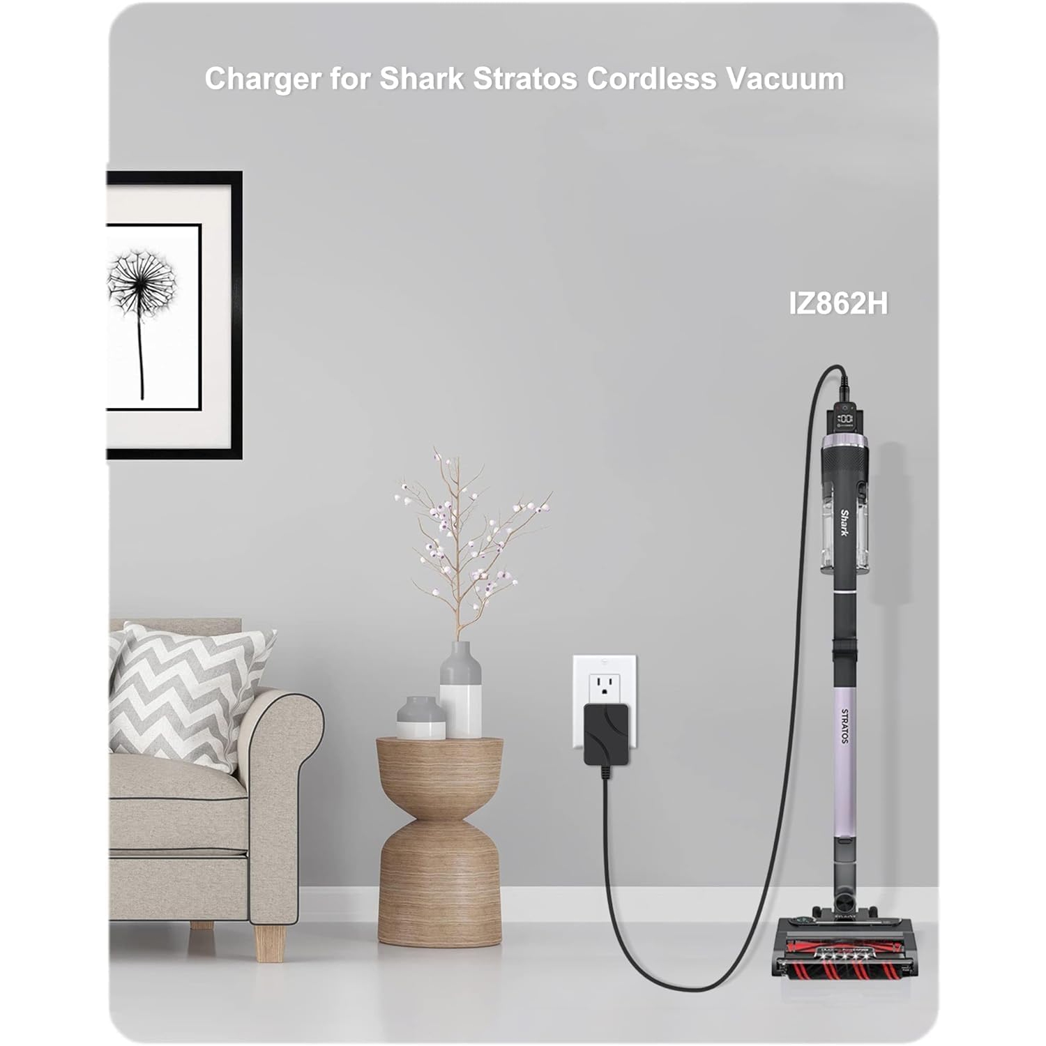 28.8V Vacuum Charger Compatible with Sha Stratos Cordless Vacuum 1Z862HC IZ682H IZ683H IZ662H IZ642H IZ882H IZ864H IZ863H IZ862H IZ842H IZ841H IZ840H