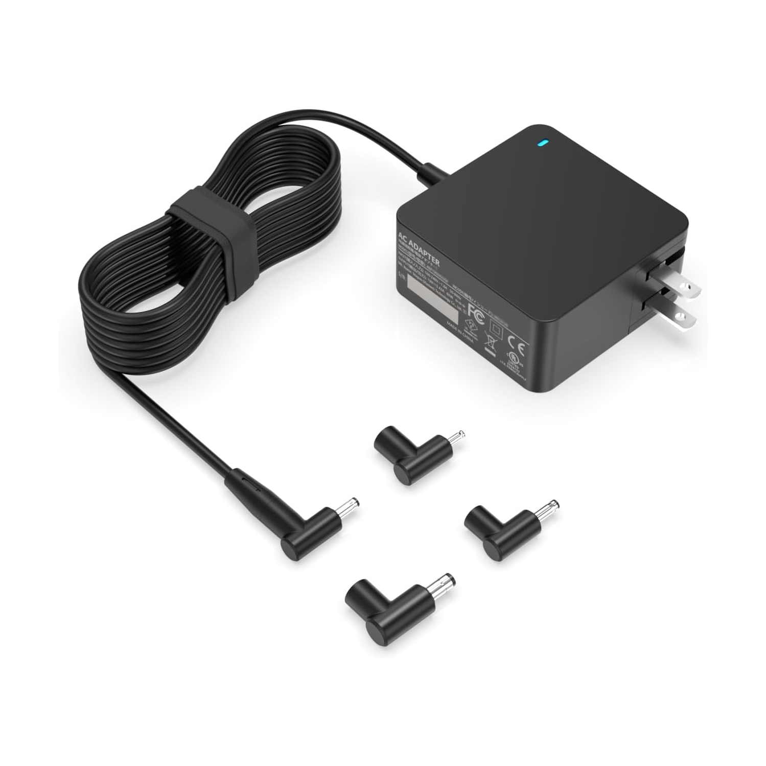 Chargeur universel pour portable Asus avec port rond - Compatible avec Vivobook, Zenbook et plus encore, 65&nbsp;W/45&nbsp;W/33&nbsp;W, voyant DEL,