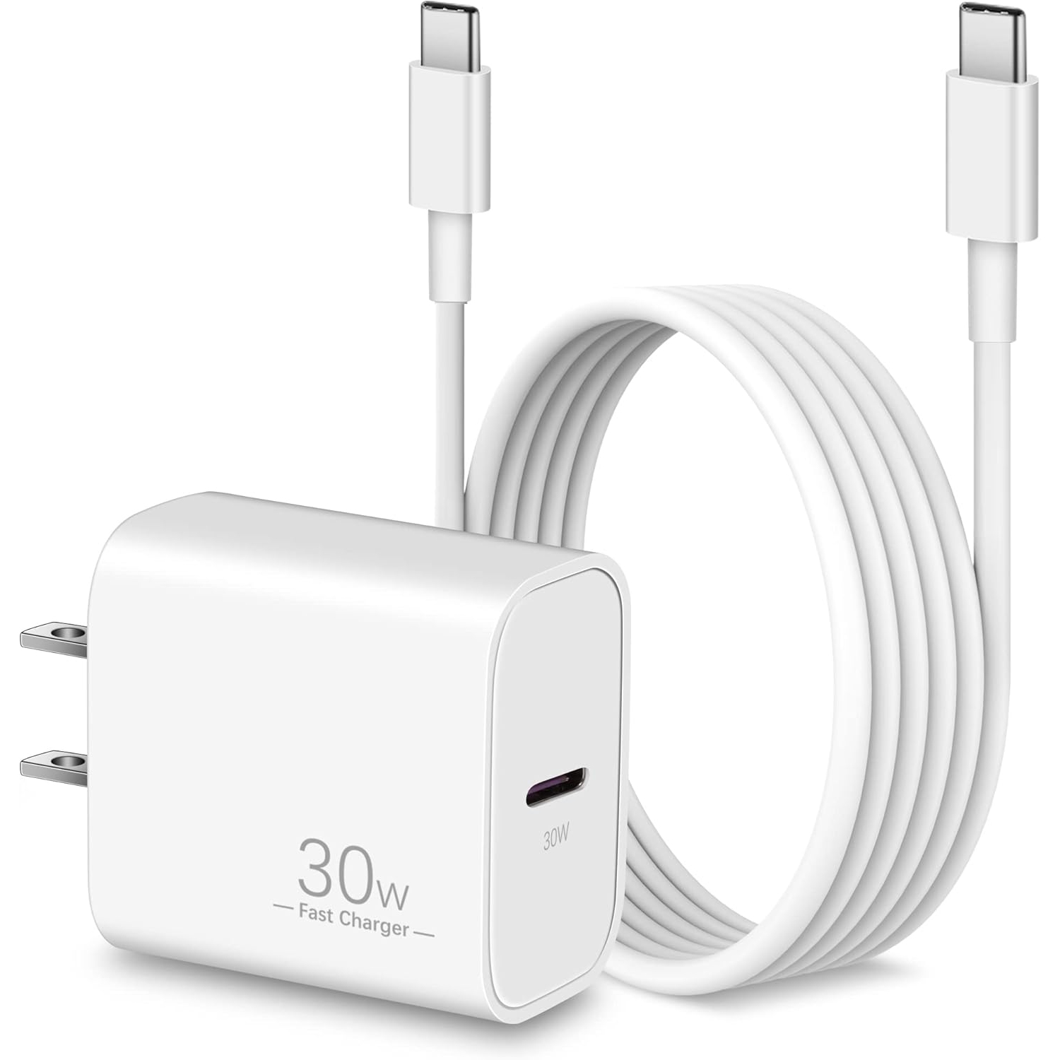 30W USB C Charger for Google Pixel 9/9 Pro/XL/Fold/8/7/6/5, iPhone 16/15 Pro Max/Plus, MacBook Air 13/12 inch, iPad Pro/Air, Android, PD Super Fast Charging Wall Block and 6FT USB