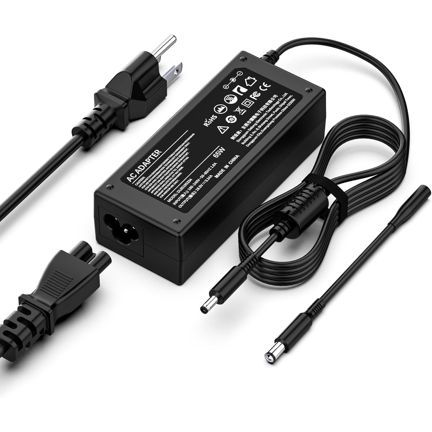 65W 45W AC Adapter Charger for Dell Inspiron 11 13 14 15 17 3000 5000 7000 5570 5558 5559 7506 5368 2 in 1 Series Latitude E5470 E7470 7480 3310 Series 4.5mm*7.4mm Power Supply Cor