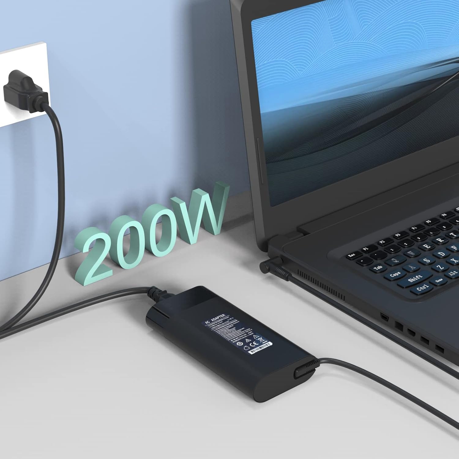 200W Laptop Charger for HP Pavilion Gaming 15 16 17, Omen 15 17, ZBook 15 17 G3 G4 G5, ZBook Studio G3 G4 G5, Envy 15 17 15-dh0005la TPN-LA21