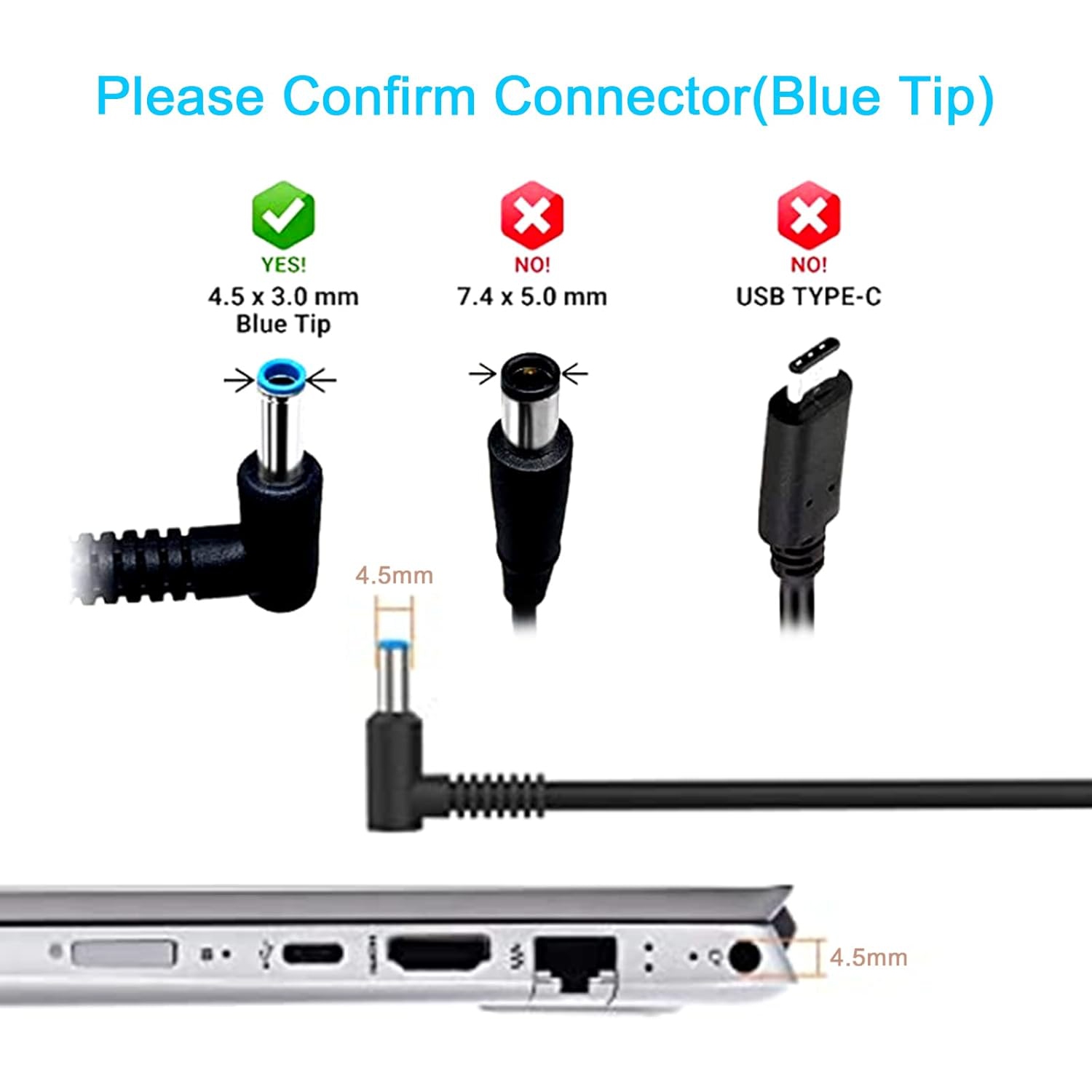 200W Laptop Charger for HP Pavilion Gaming 15 16 17, Omen 15 17, ZBook 15 17 G3 G4 G5, ZBook Studio G3 G4 G5, Envy 15 17 15-dh0005la TPN-LA21