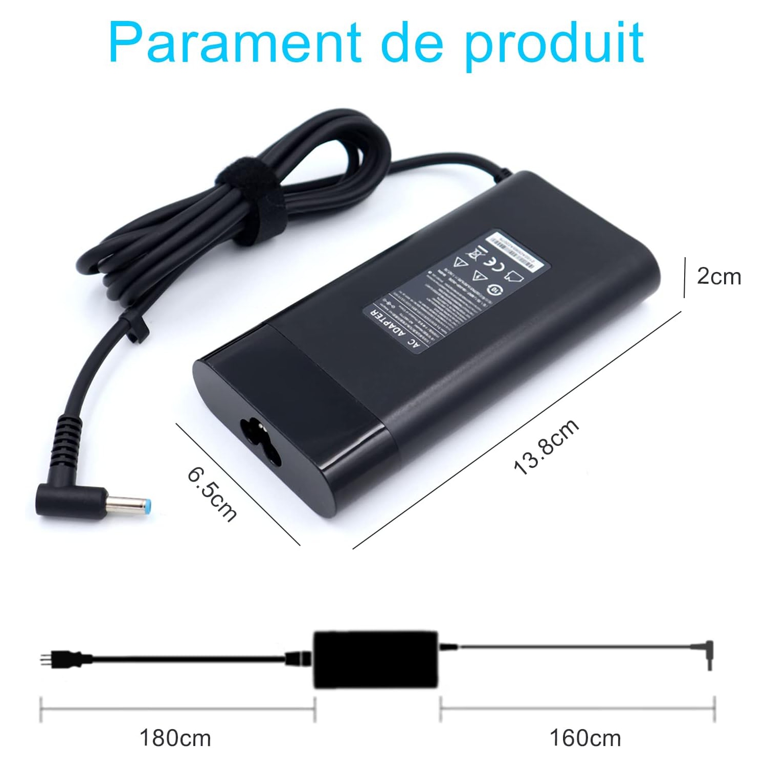 200W Laptop Charger for HP Pavilion Gaming 15 16 17, Omen 15 17, ZBook 15 17 G3 G4 G5, ZBook Studio G3 G4 G5, Envy 15 17 15-dh0005la TPN-LA21