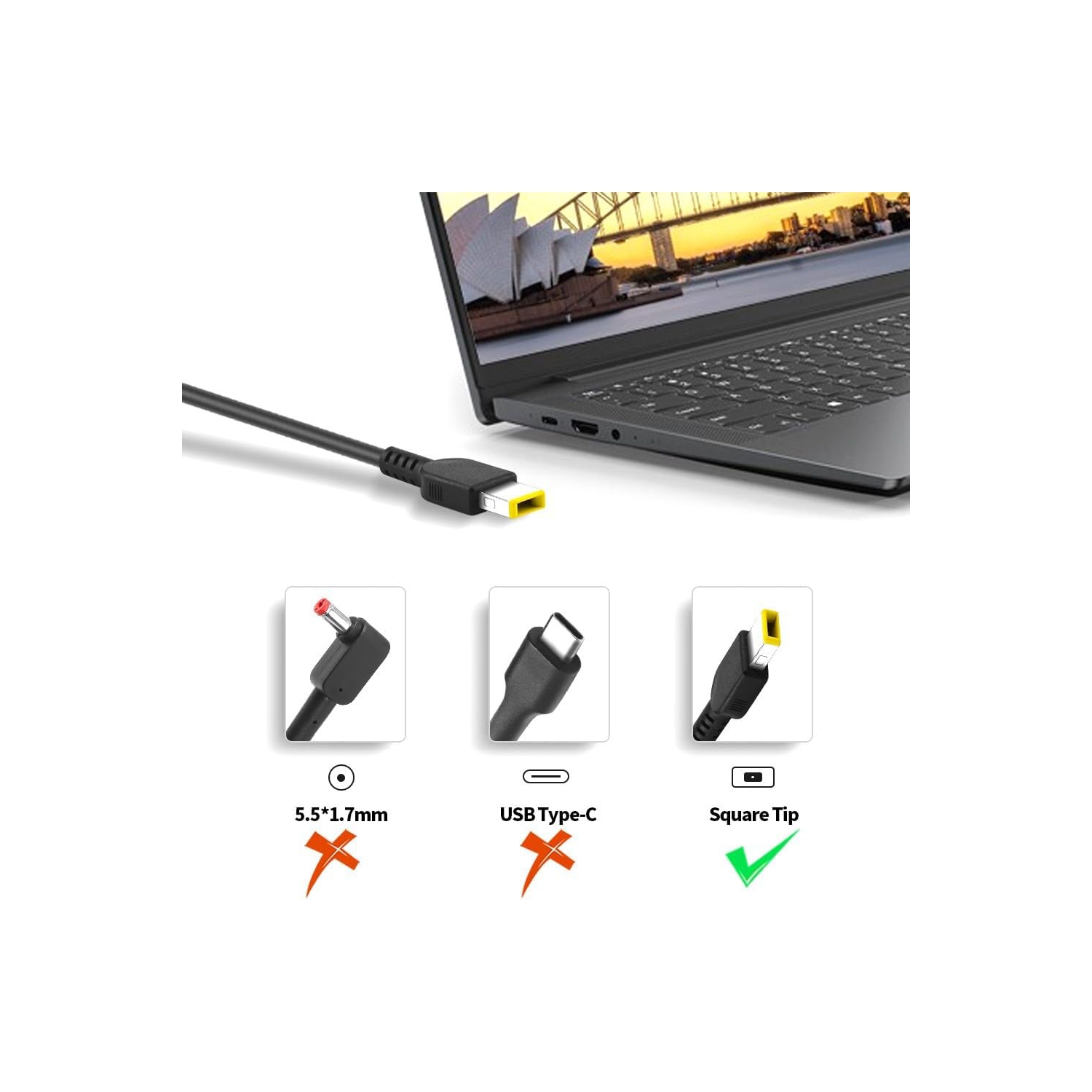 230W AC Charger for Lenovo Legion Slim 5 5P 7 S7 C7 Y720 Y730 Y740 Y920 Y530 Y540 Y545 R720 ThinkPad P1 P16 P16v P15 P17 T15g P50 P50s P51 P52 P53