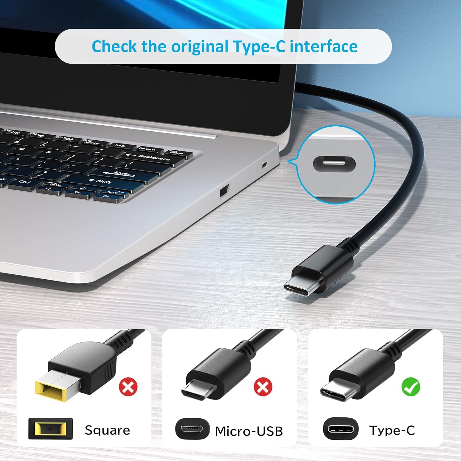 100W USB C Universal Laptop Charger, Type C Chromebook Computer Charger Power Supply Adapter Cord for Asus Lenovo Dell HP Acer MacBook Samsung Google