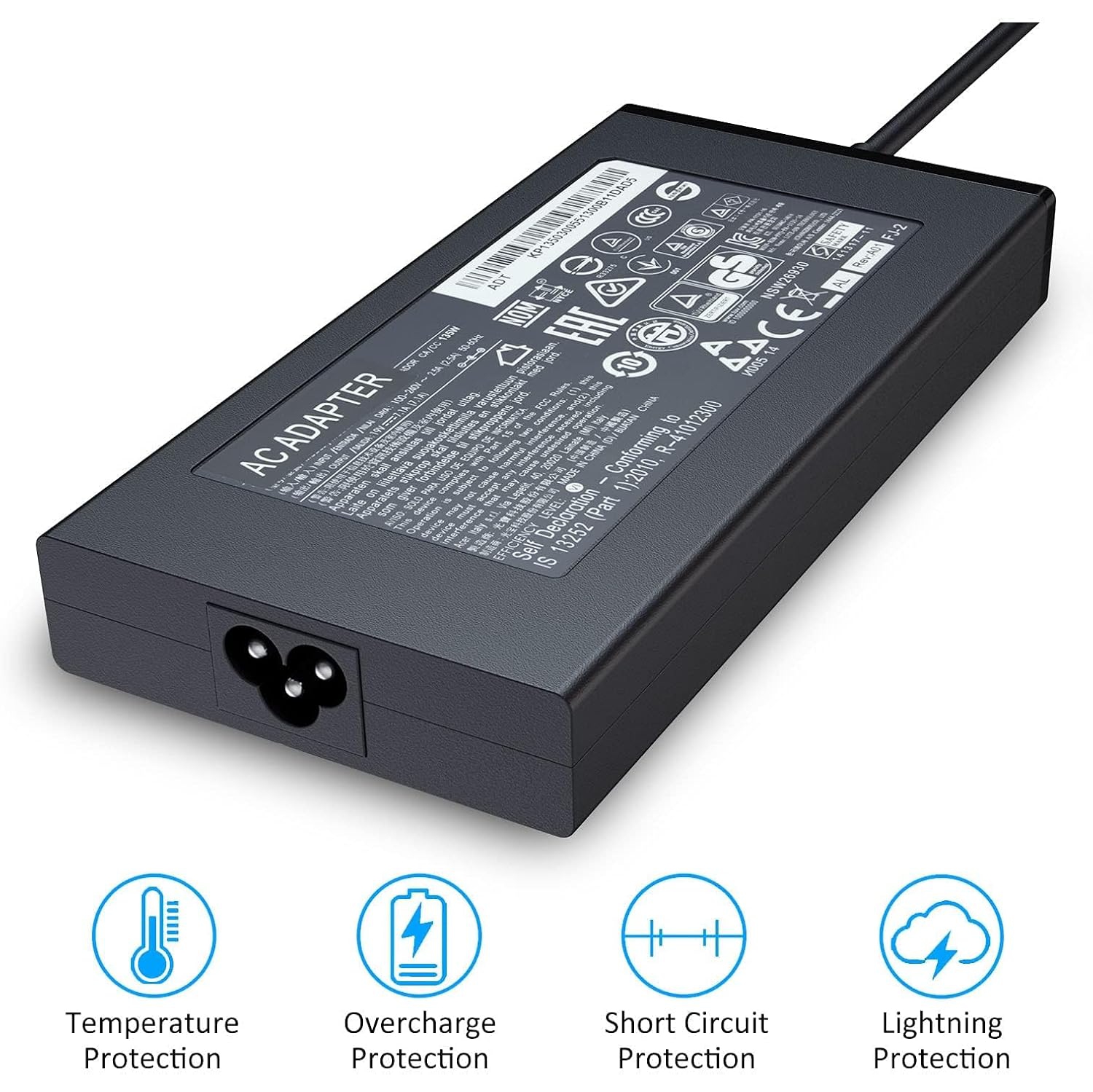 135W AC Charger Fit for Acer Nitro 5 N18C3 AN515-51 AN515-41 AN515-53 AN515-52 AN515-43 Laptop Adapter Power Supply Cord