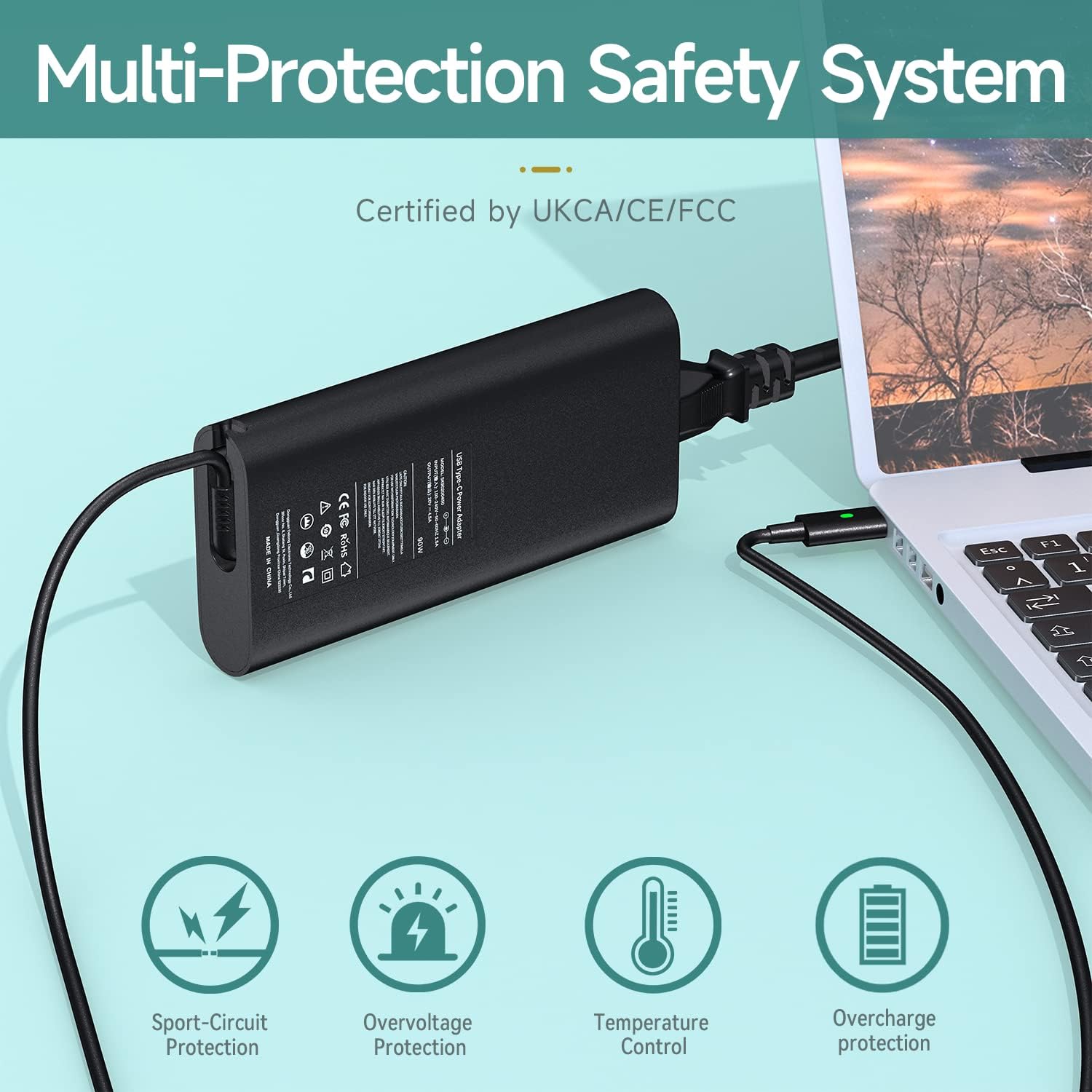 90W USB C Charger for Dell Latitude 3120, 3300, 3301, 5400, 5420, 5520, 7275, 7280, 7300, 7420; XPS 12 13 9250, 9350, 9360, 9365/ Inspiron 16 14 Plus