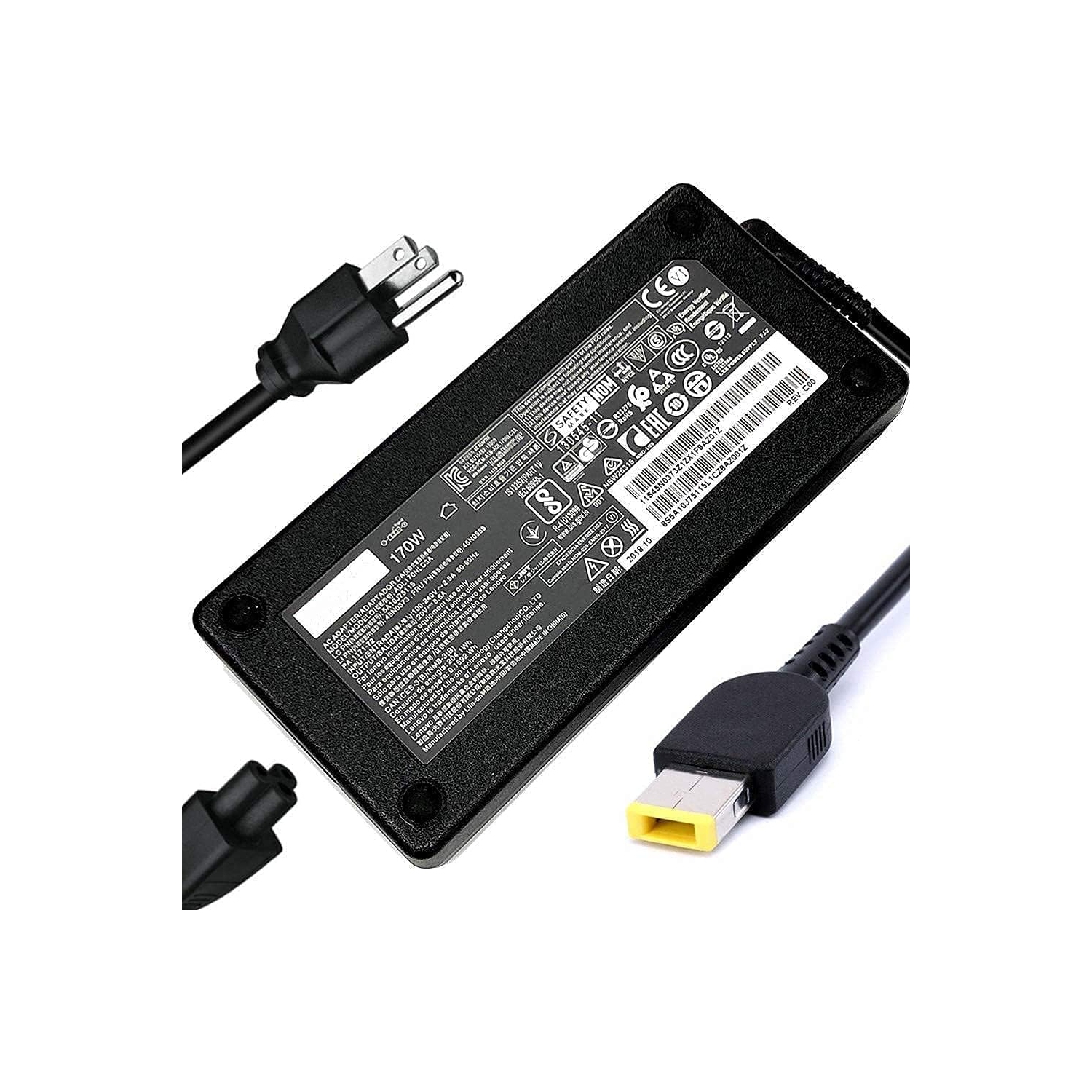 170W 20V 8.5A Power AC Charger Fit for Lenovo Thinkpad E440 E450 E555 P50 P51 P52 P53 P70 P71 P73 W540 W541 Yoga 15 45N0487 4X20E50574 ADL170NLC2A