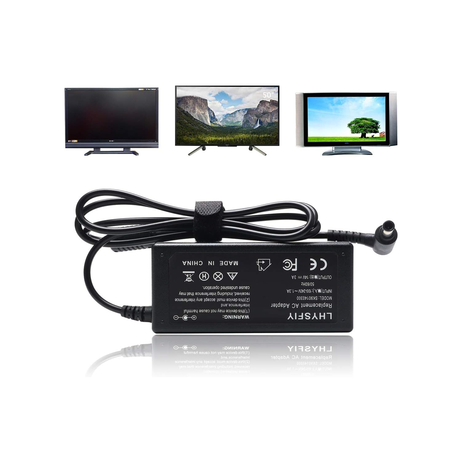 14&nbsp;V cordon d'alimentation c.c. pour moniteur Samsung LTM1555B LTM1555X LTM1755X LTM1775W; Samsung SyncMaster 15 17 18 19 20 22 23 24 27 TV