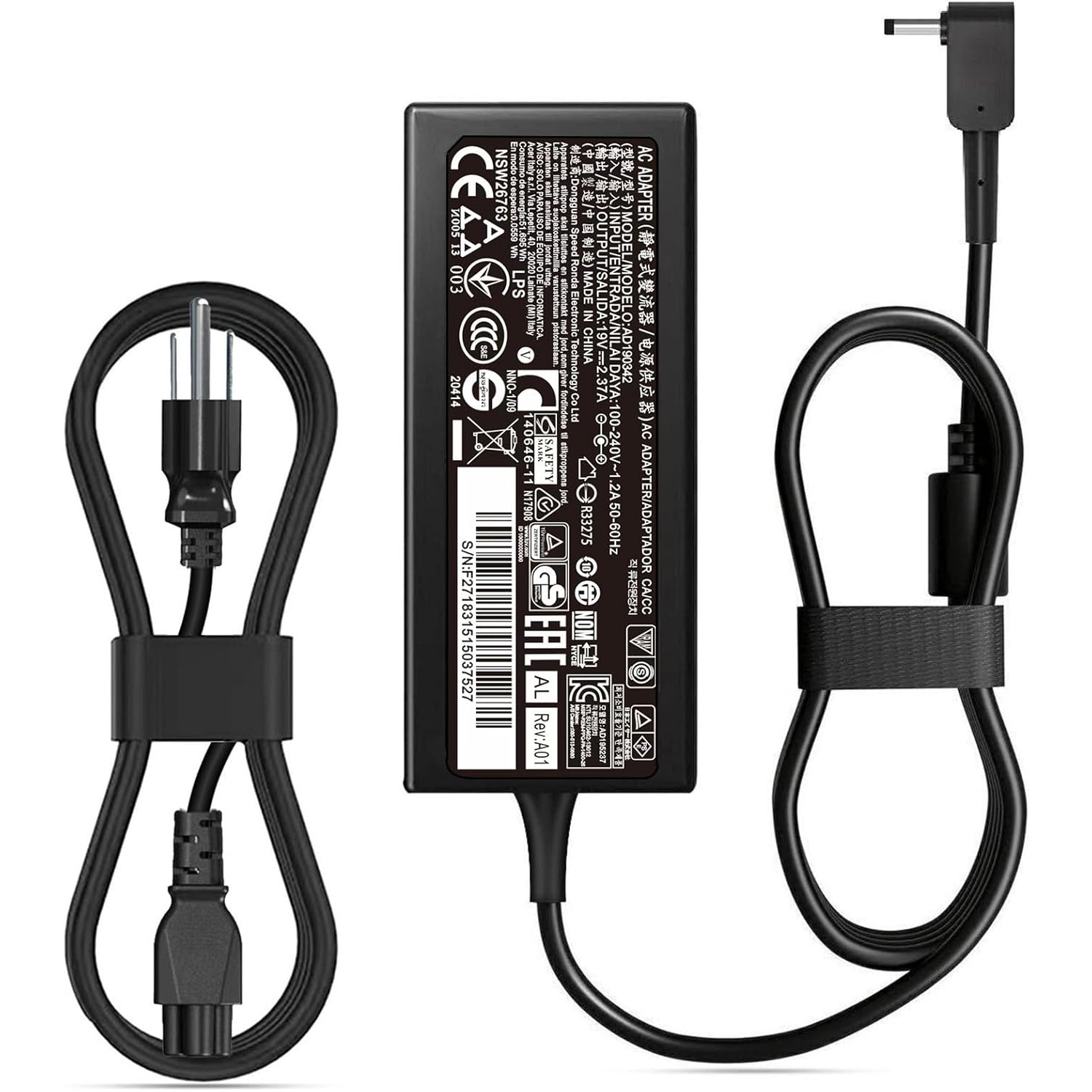 45W AC Adapter Laptop Charger for Acer Aspire 3 5 A315-23 A515-54 A515-55 A515-44 A515-46 A515-54G A515-56 A517-52 A115-31 A314-22 Acer Chromebook