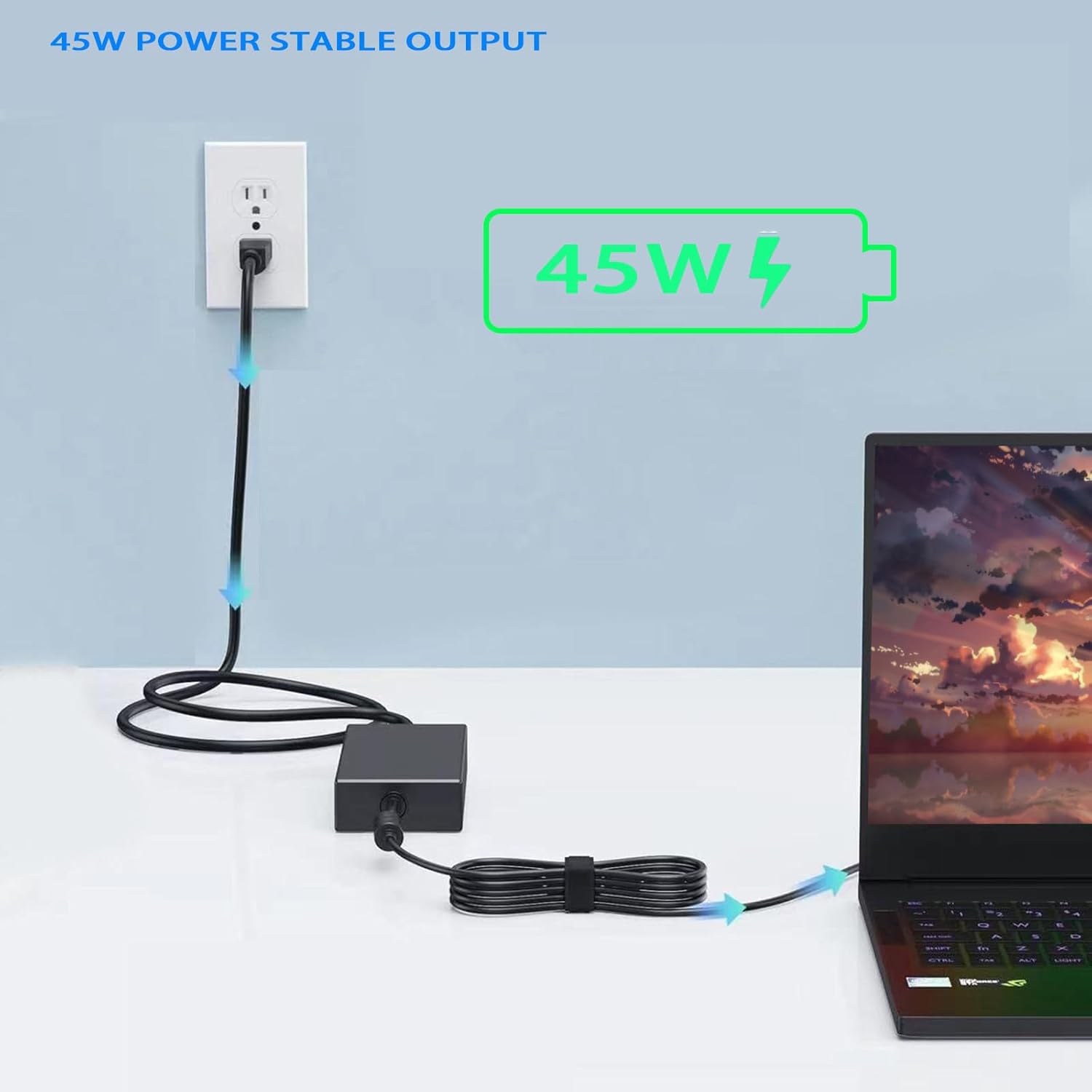 45W AC Adapter Laptop Charger for Acer Aspire 3 5 A315-23 A515-54 A515-55 A515-44 A515-46 A515-54G A515-56 A517-52 A115-31 A314-22 Acer Chromebook