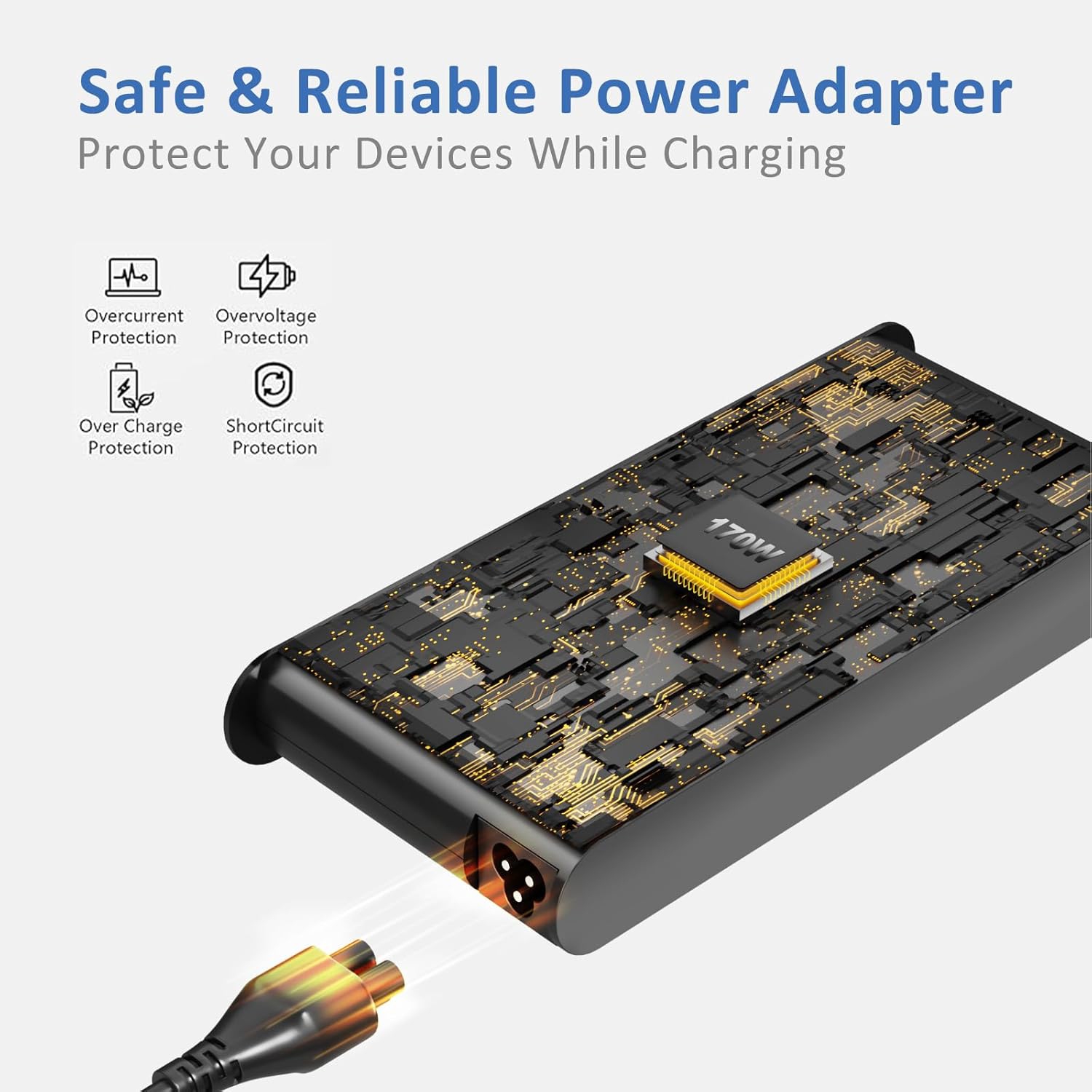 Chargeur adaptateur c.a. de 170 W pour Lenovo Thinkpad W540 W541 P50 P51 P52 P53 P1 P70 P71 P73 P15 P17 T15 g X1 T540p E440 E450 E560p