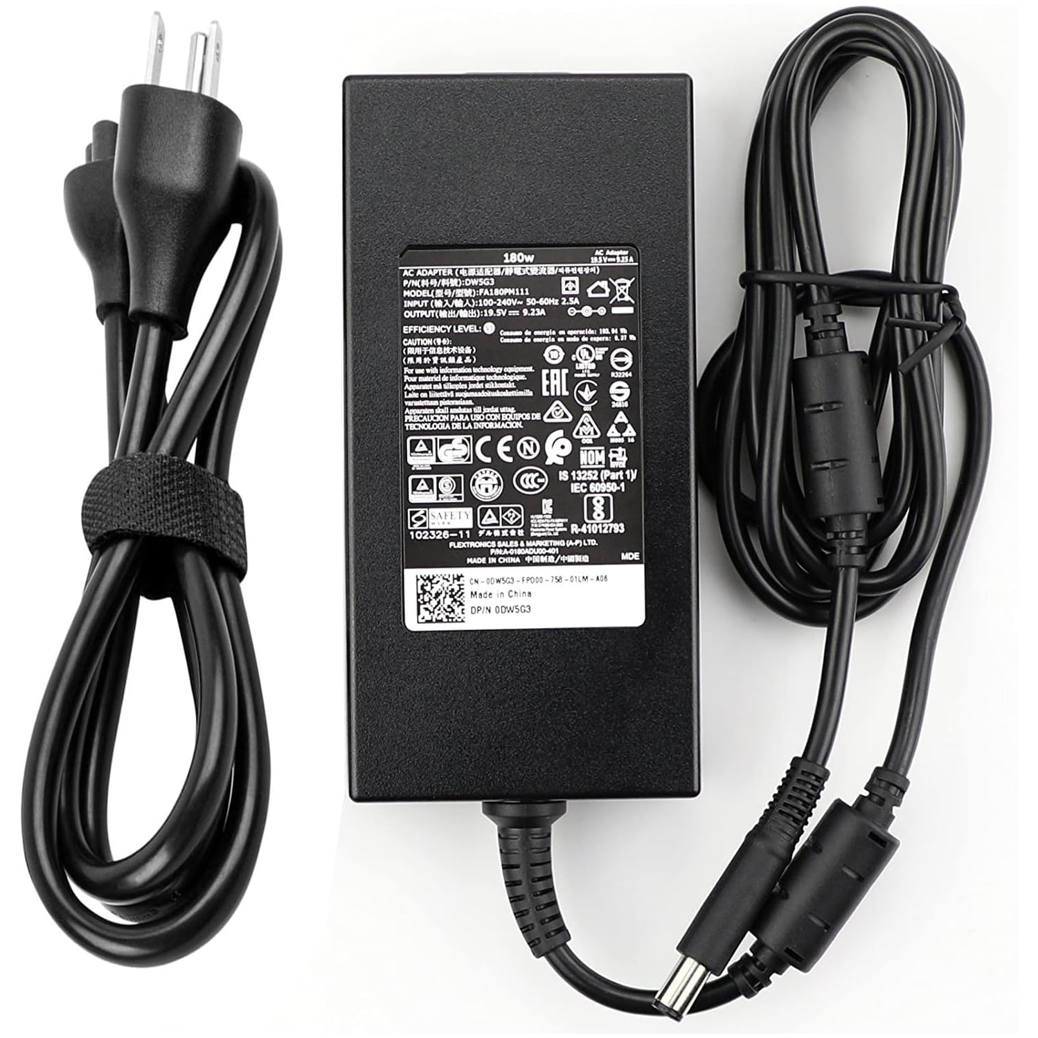 180W AC Adapter Fit for Dell Precision 7510 7520 7530 7540 7550 Laptop Charger 180 Watt Dell Power Supply Cord