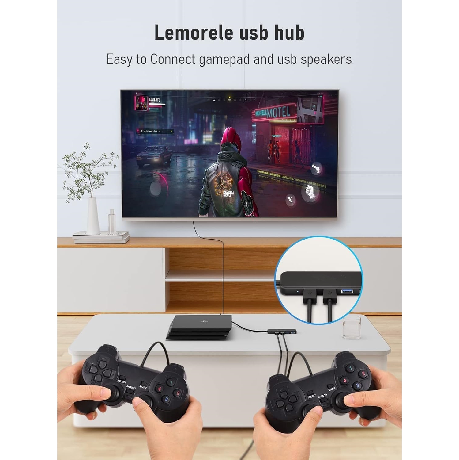 4-in-1 USB C to 4 Port USB 3.0 Adapter Data Extender Hub, High Speed USB C Splitter, Compatible with Laptop Thunderbolt 3 MacBook Pro M1 Air 2020,