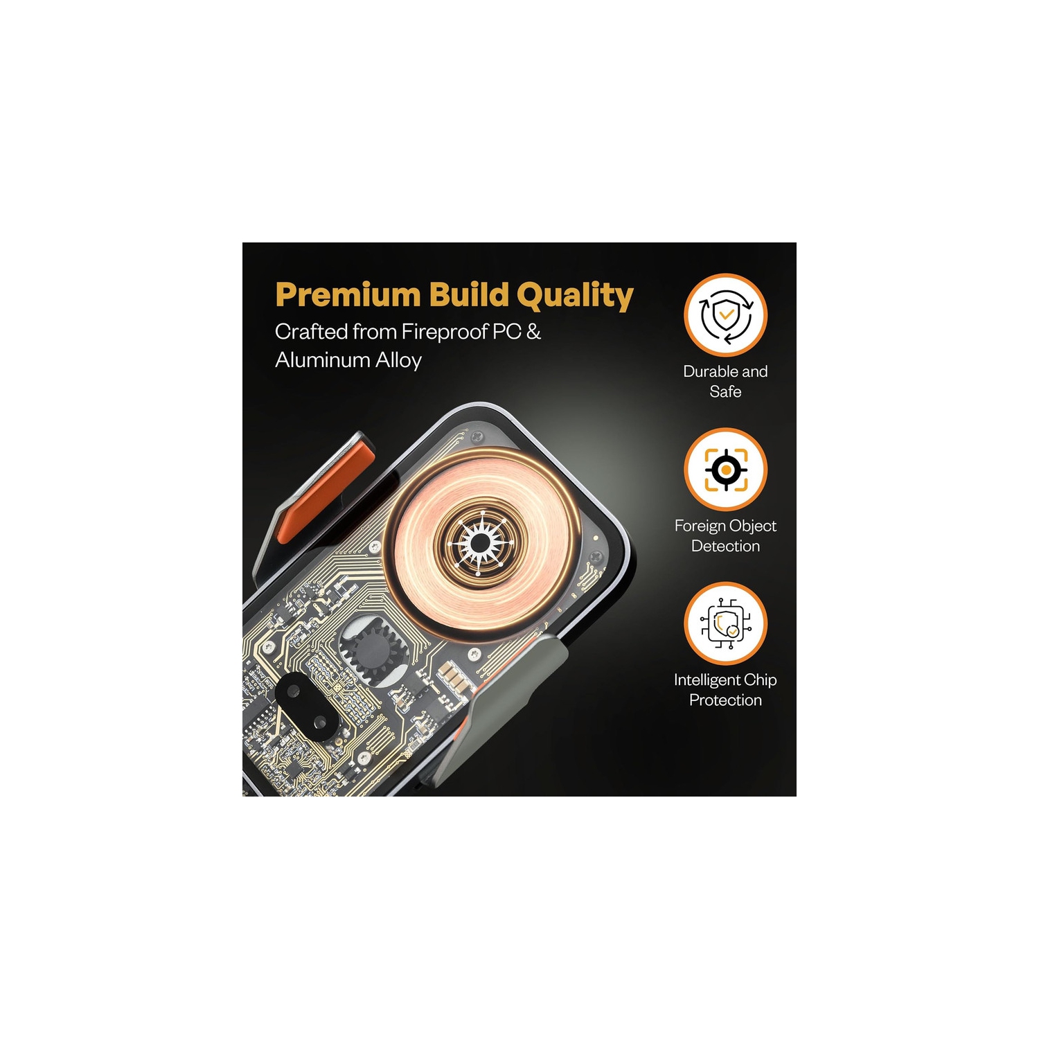 Wireless Car Charger & Phone Holder, 15W Fast Charging, Auto-Clamping, Qi-Certified, Universal Air Vent Mount, Compatible with iPhone, Galaxy &