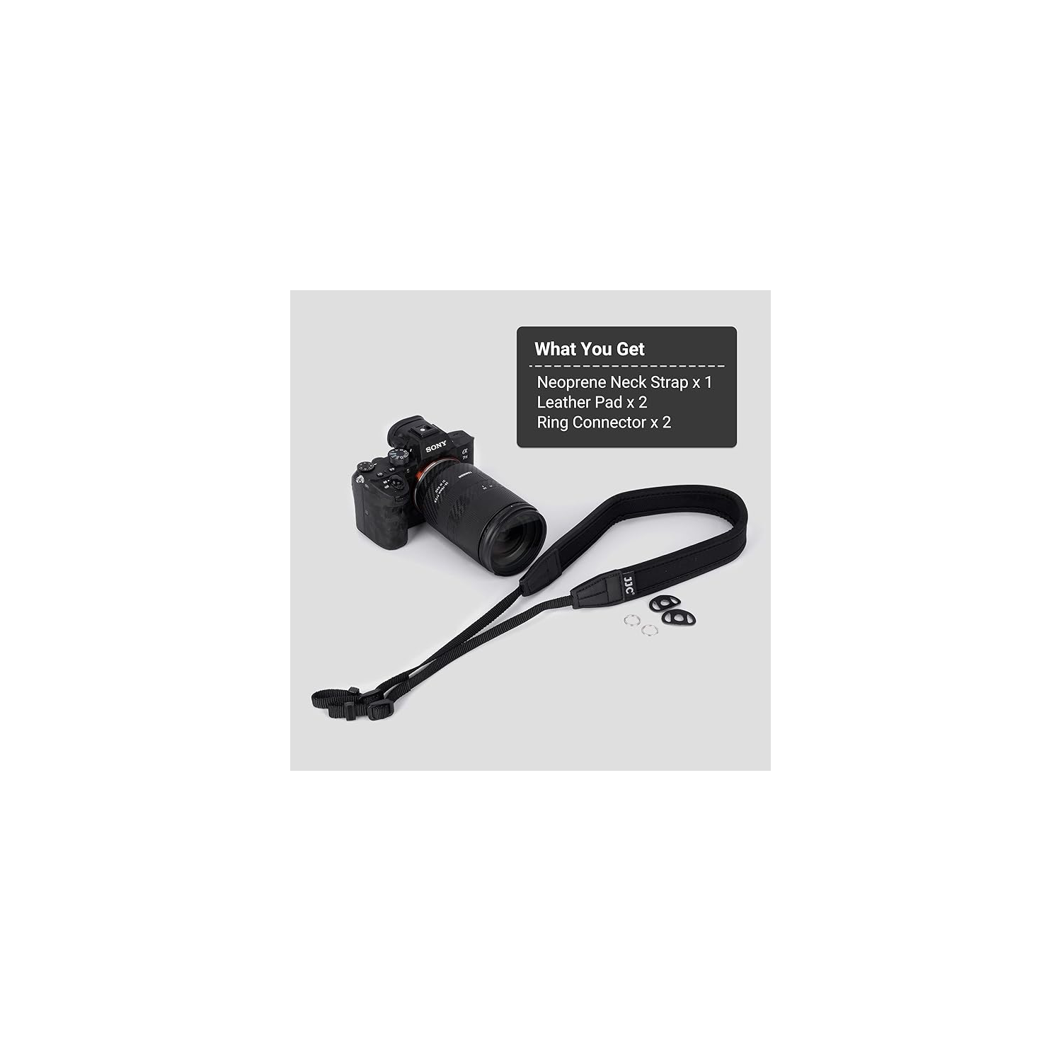 Mirrorless Camera Neck Strap for Sony A7C A6600 A6500 A6400 A6300 A7 III A7R IV A7S III Canon M50 M5 M6 Mark II-Black