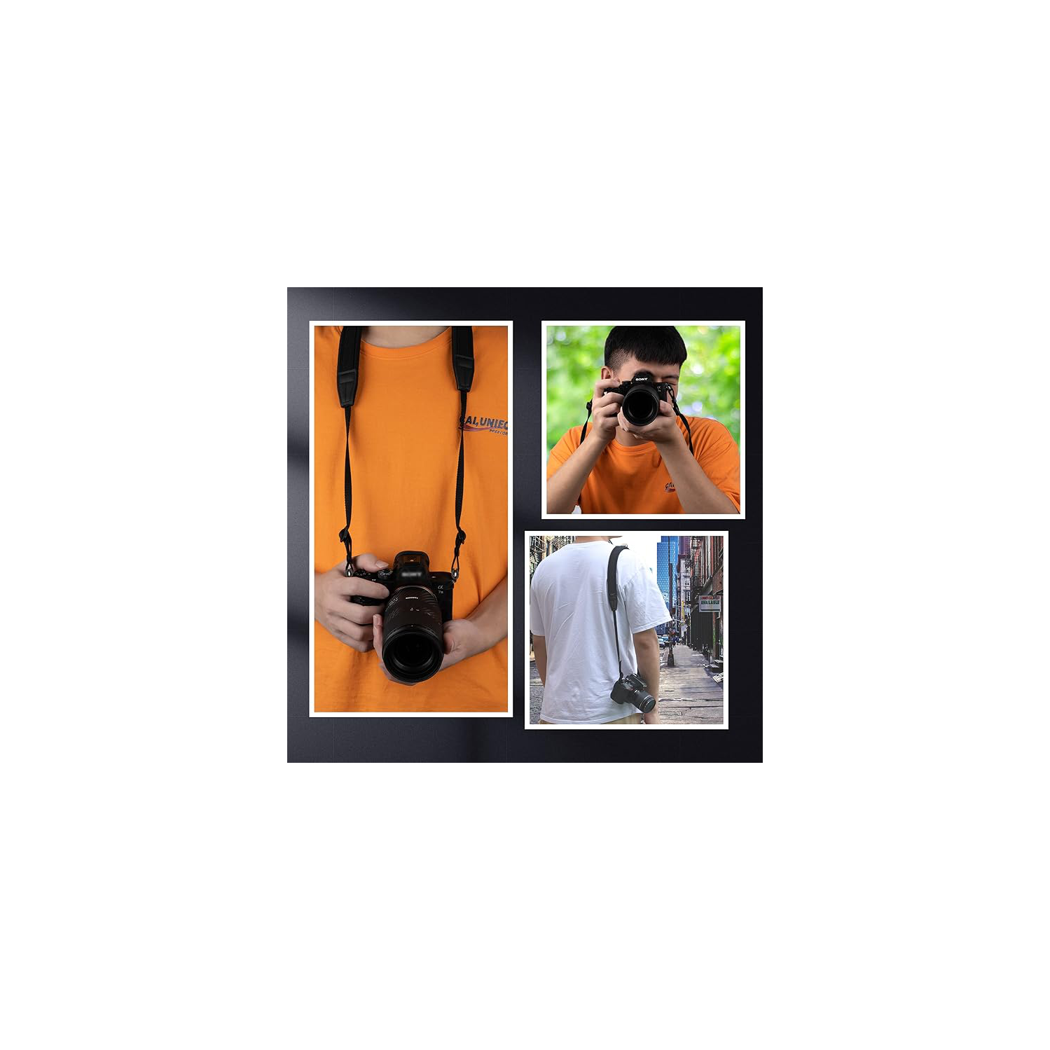 Mirrorless Camera Neck Strap for Sony A7C A6600 A6500 A6400 A6300 A7 III A7R IV A7S III Canon M50 M5 M6 Mark II-Black