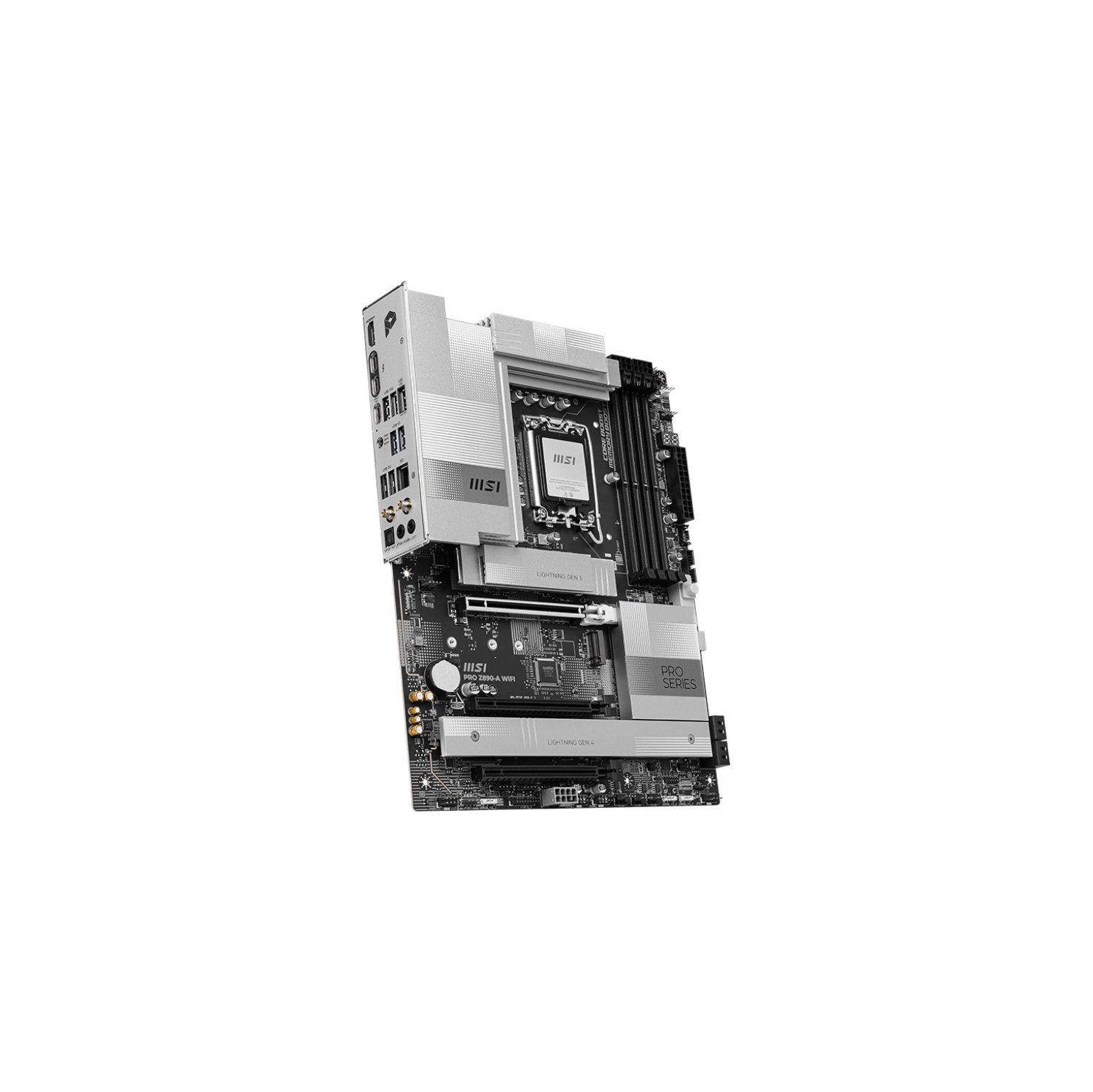 MSI PRO Z890-A Wi-Fi avec DDR5, LGA 1851, fente PCIe 5,0, quatre fentes M.2, audio 7,1 5G LAN, Wi-Fi 7, BT 5,4