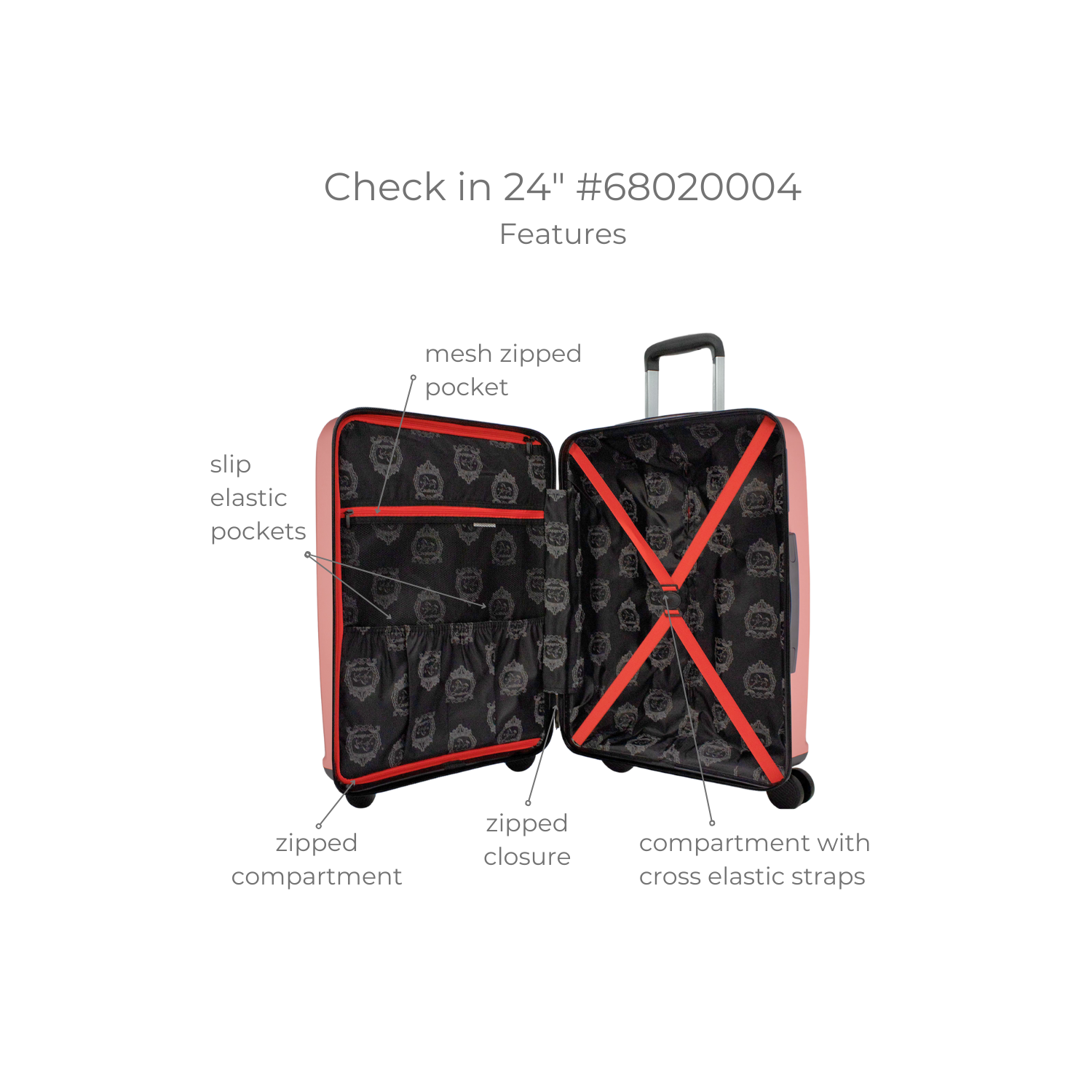 Valise rigide 24&nbsp;po Colorful Check-In de Cavalinho - Lilas