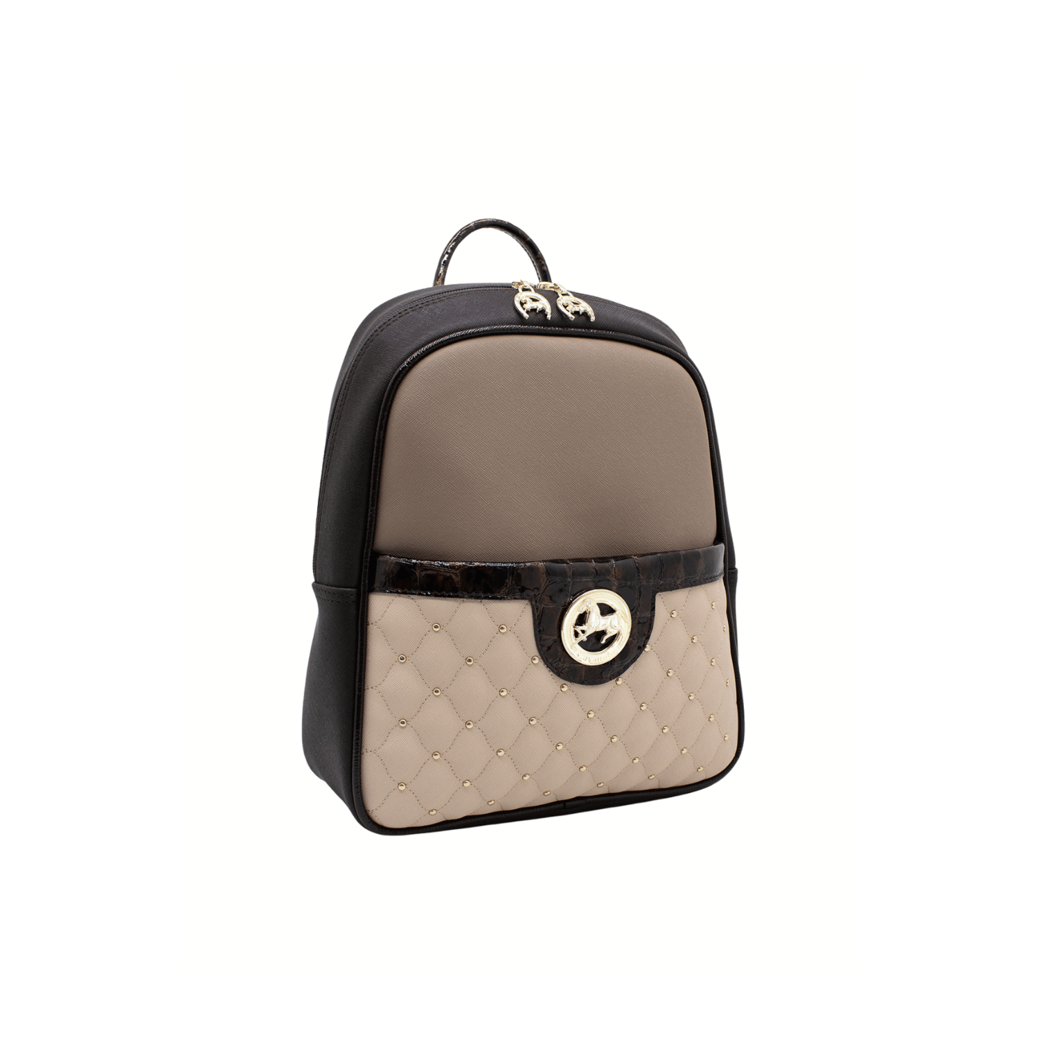 Cavalinho Craft Backpack - Color Brown - Leather & Canvas
