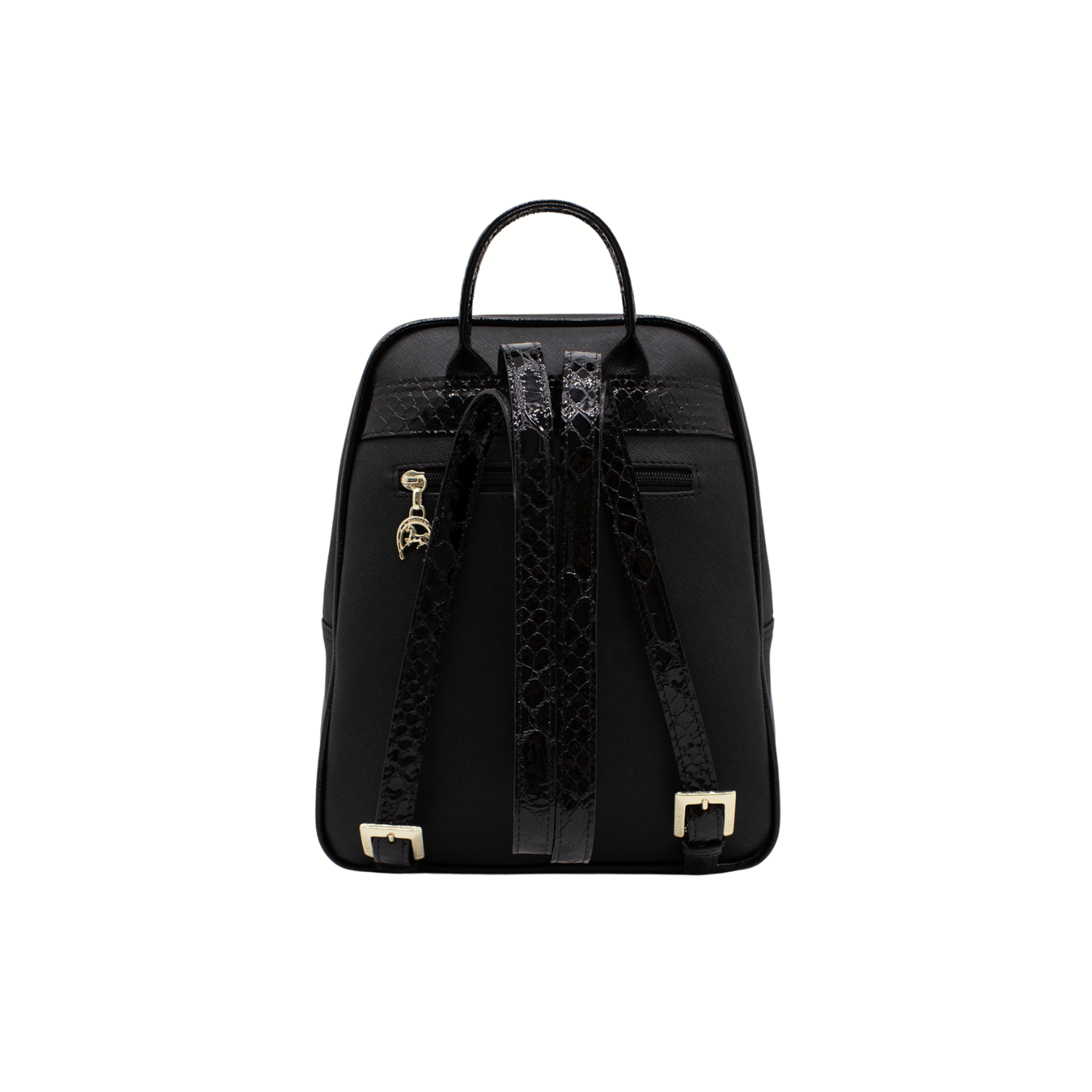Cavalinho Craft Backpack - Color Black / White - Leather & Canvas