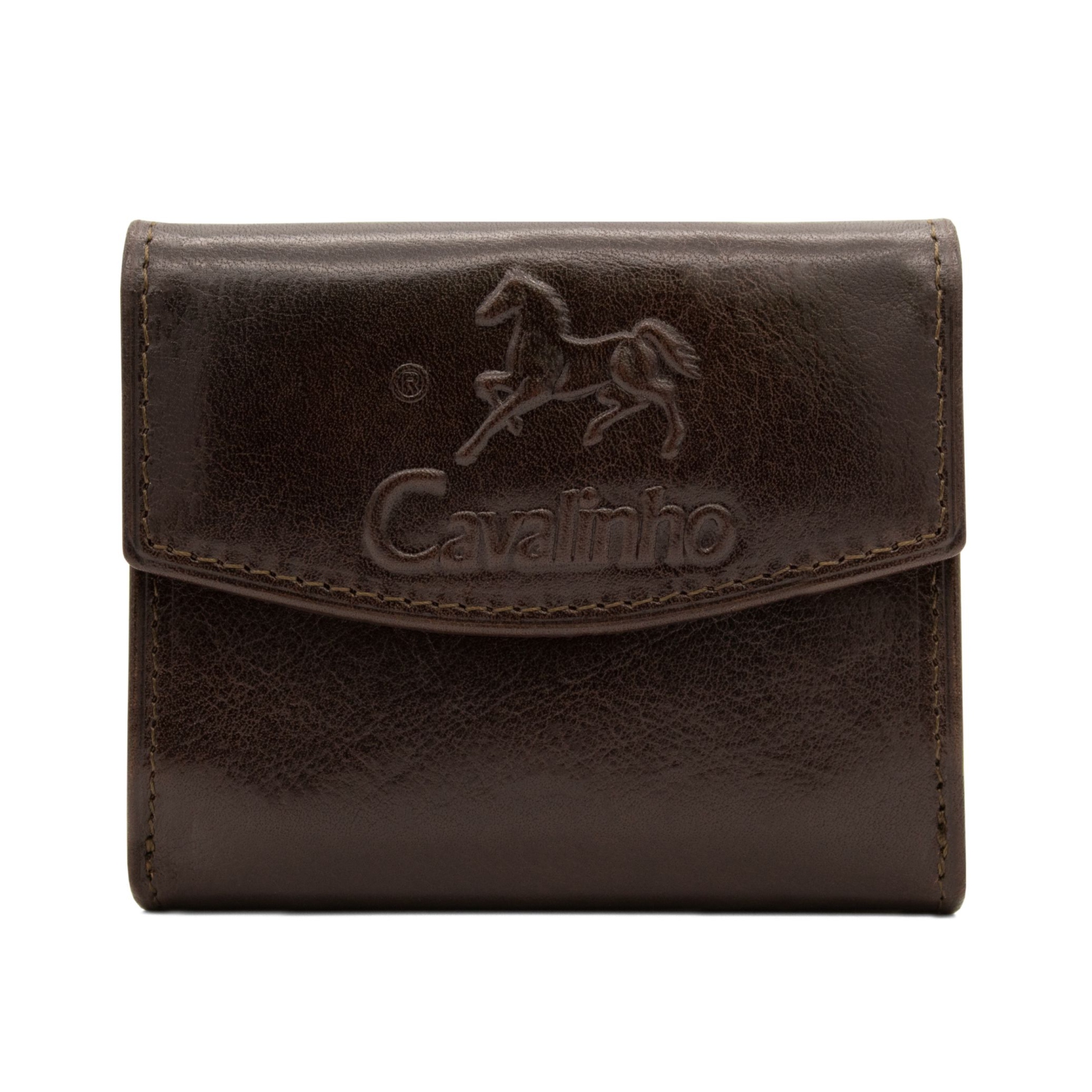 Mini portefeuille en cuir Gentleman de Cavalinho - Brun - Protection RFID
