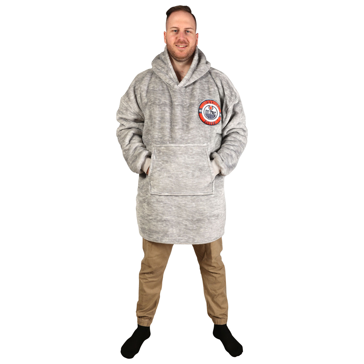 Jeté à capuchon Jour de match de la LNH - 31,5 x 44 po - Oilers d'Edmonton