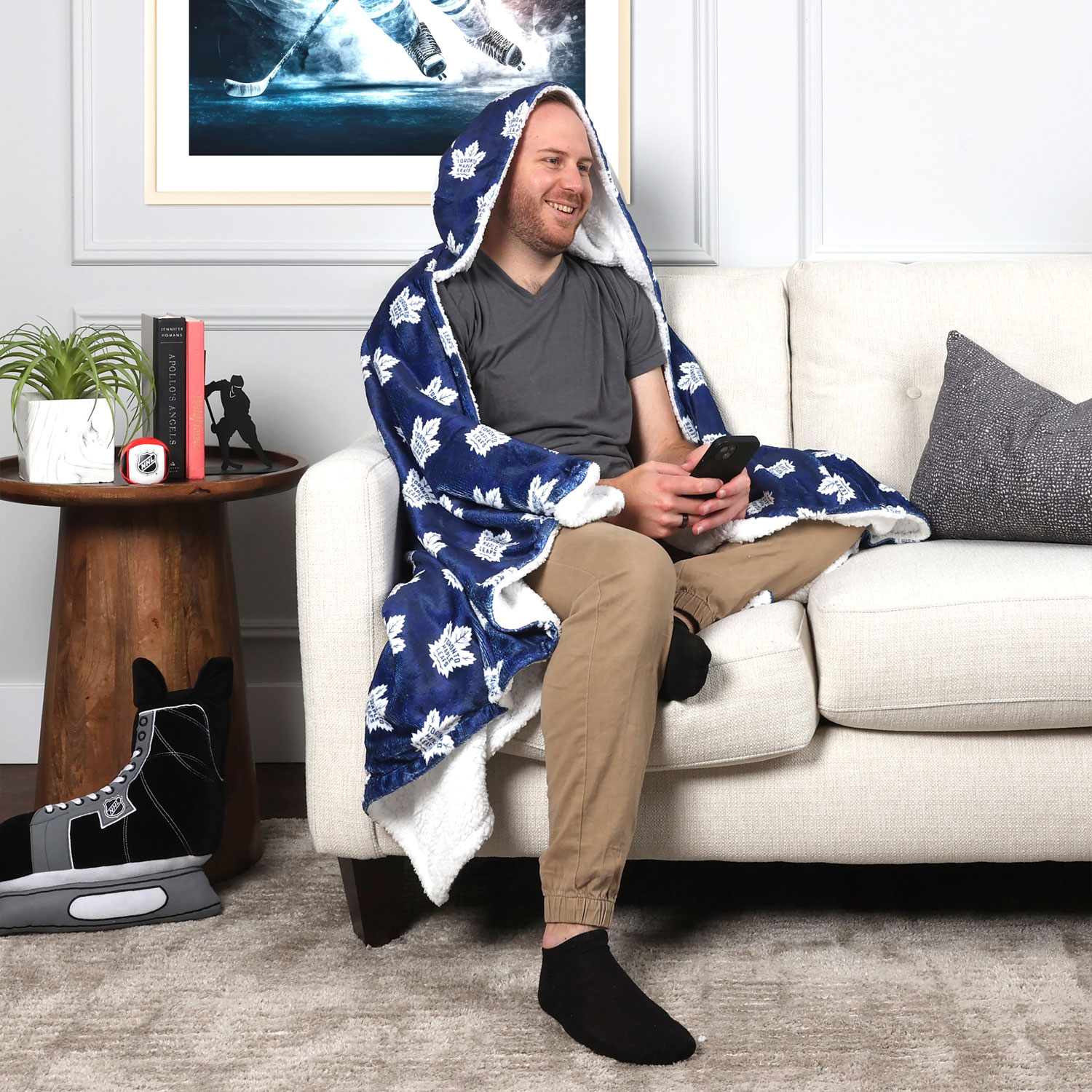 NHL Hooded Throw Blanket - 50" x 70" - Toronto Maple Leafs
