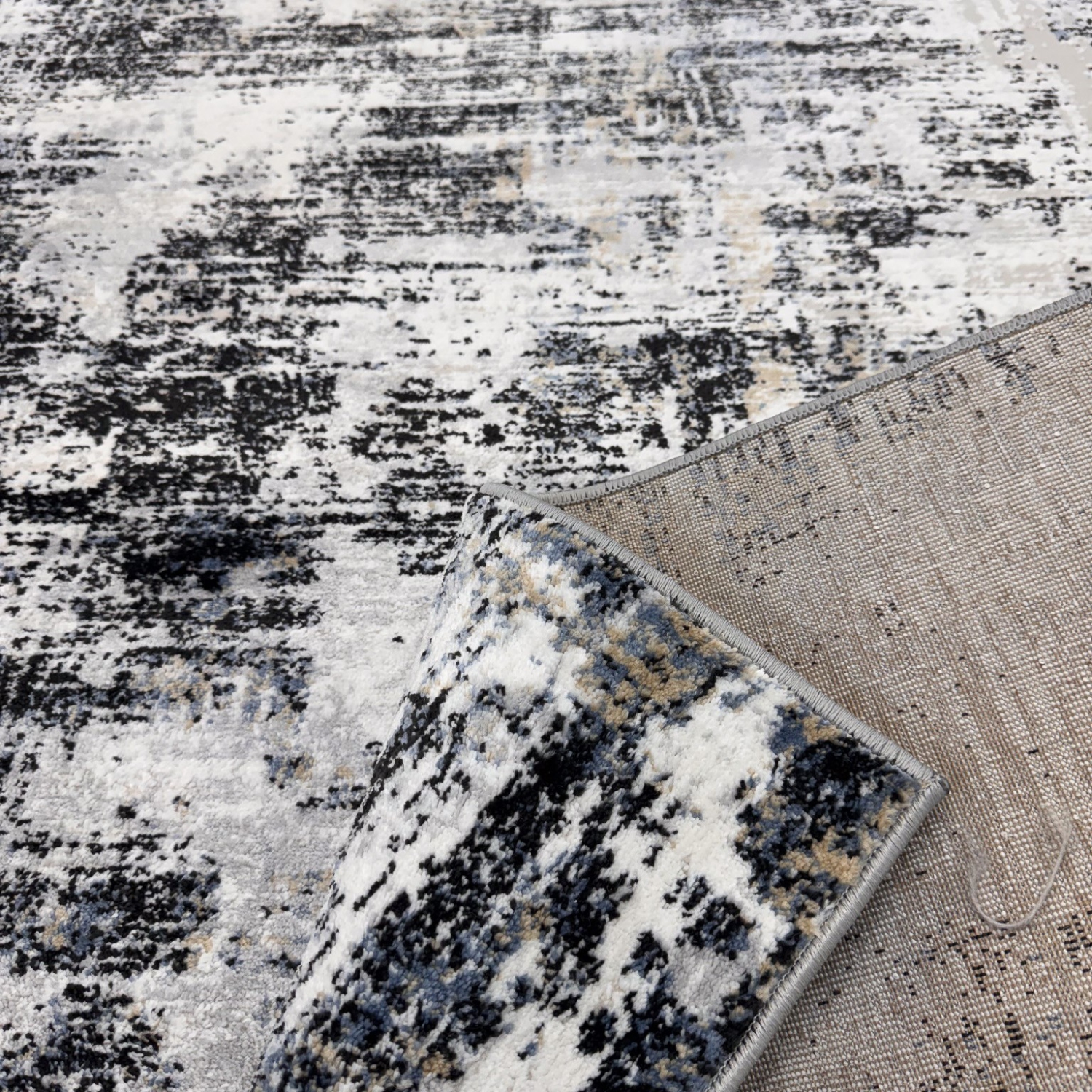 Rug Branch Ashlar Contemporary Abstract Grey/Black Indoor Area Rug