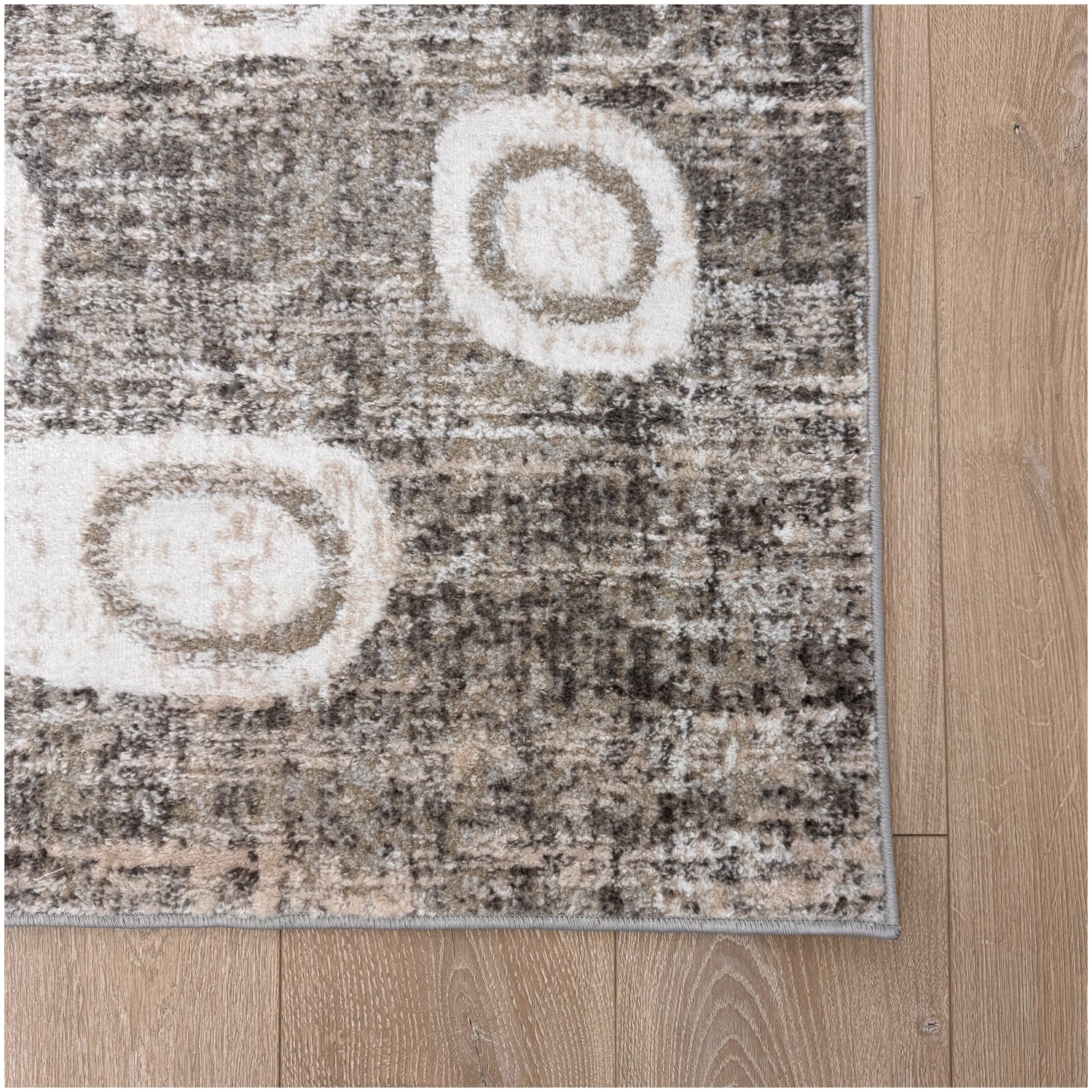 Tapis d'intérieur contemporain abstrait gris/beige Branch