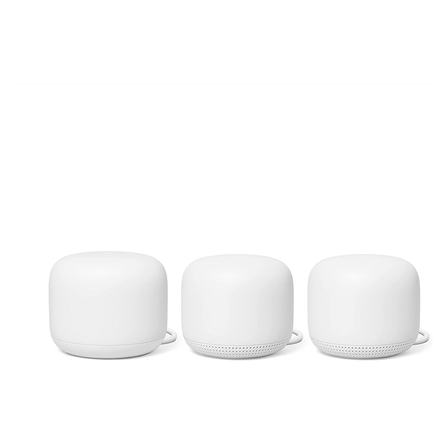 Refurbished - Google Nest Wifi Mesh Router (AC2200) and 2 points with Google Assistant - 3 pack - Snow (GA00823)