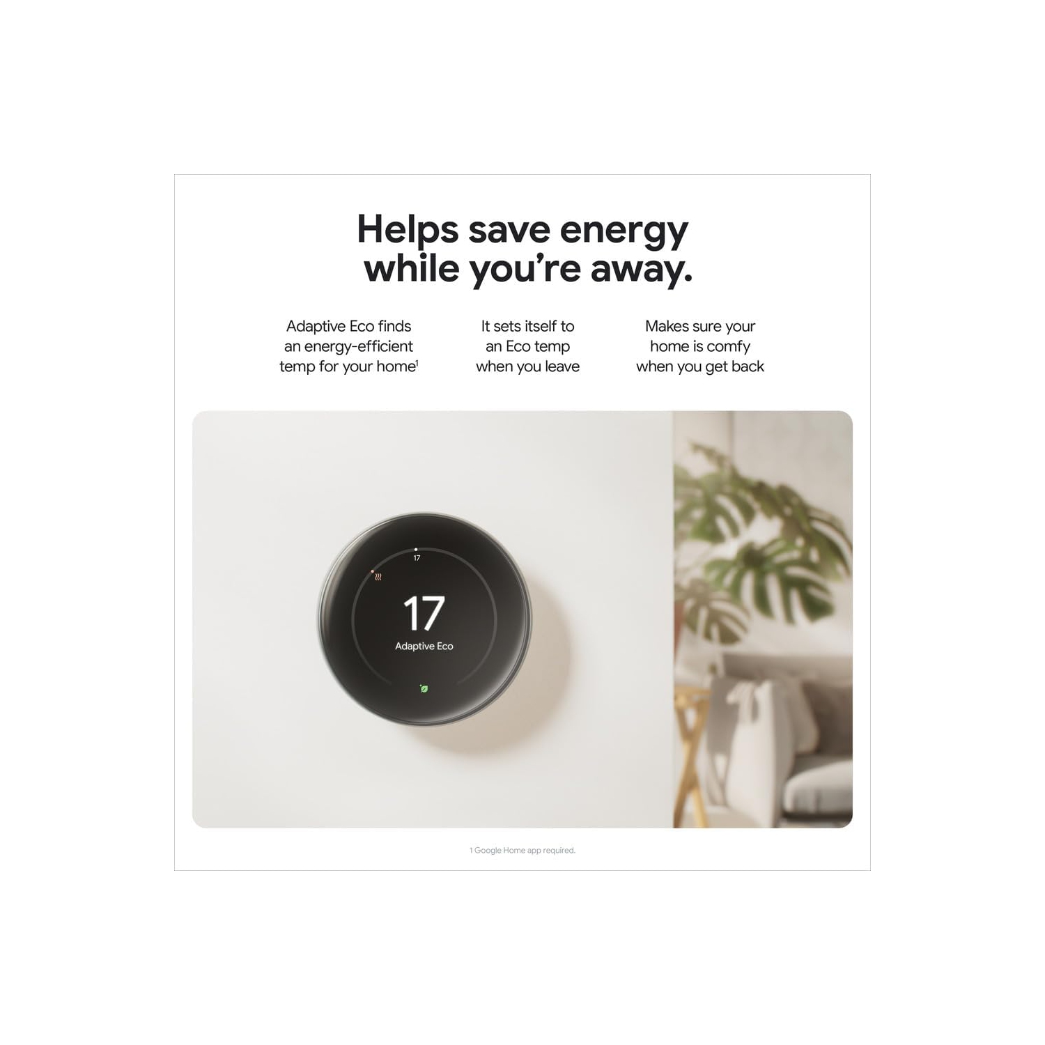 Thermostat intelligent Wi-Fi Nest Learning de Google - Argenté poli