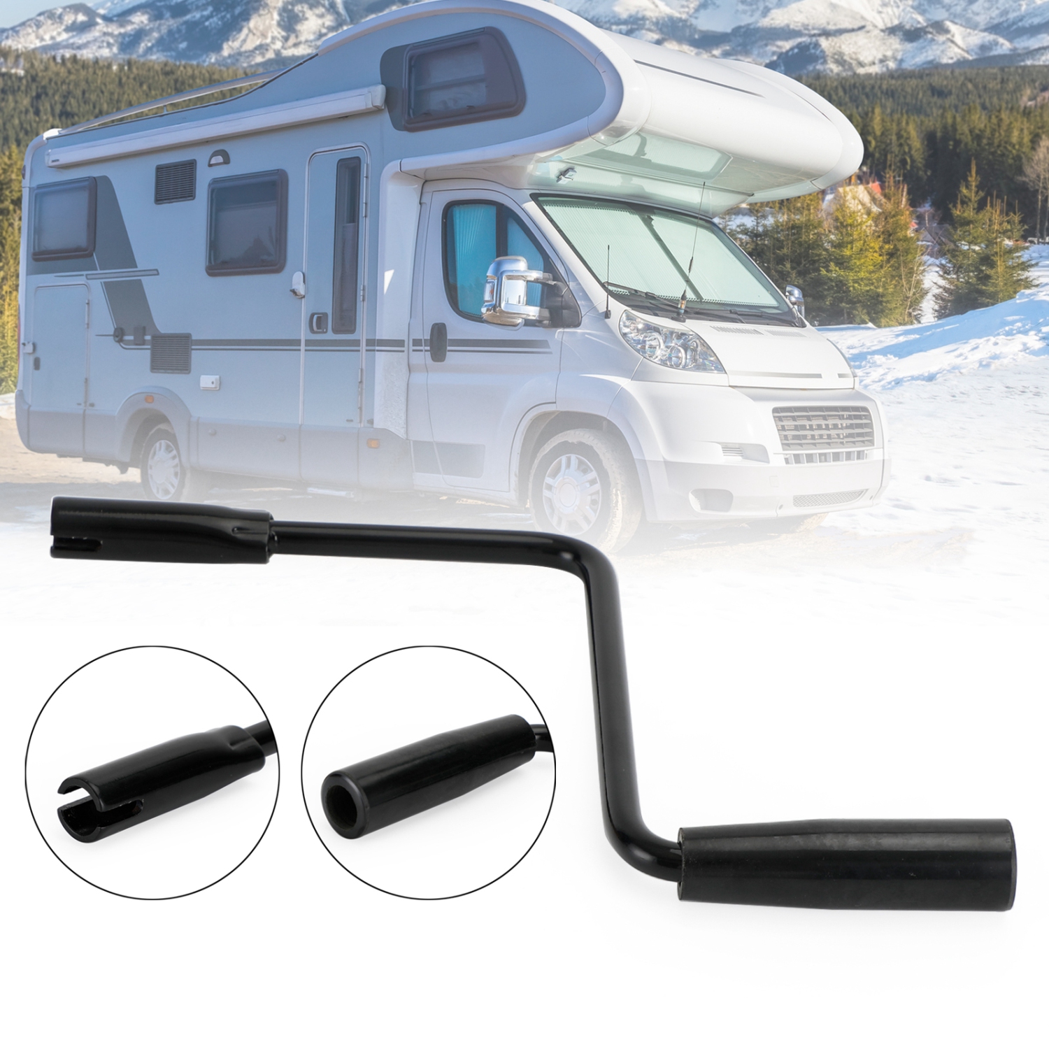 TOPTENG Pop Up Camper Crank Handle Black for Coleman/Fleetwood Pop Up Camper Canopy Rocker, Pop Up Camper Crank Handle Caravan RV Camping Canopy