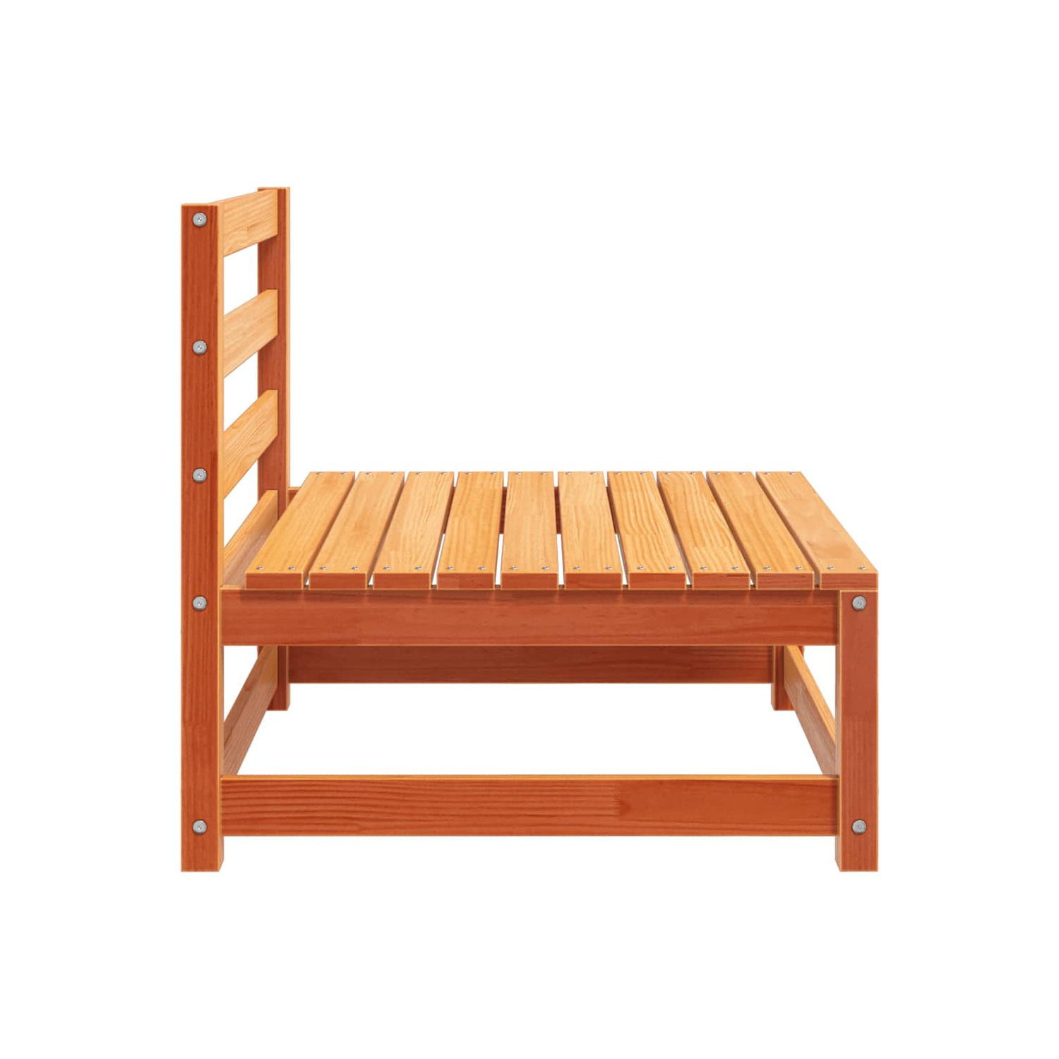 vidaXL Garden Sofas Armless 3 pcs Wax Brown 70x70x67 cm Solid Wood Pine