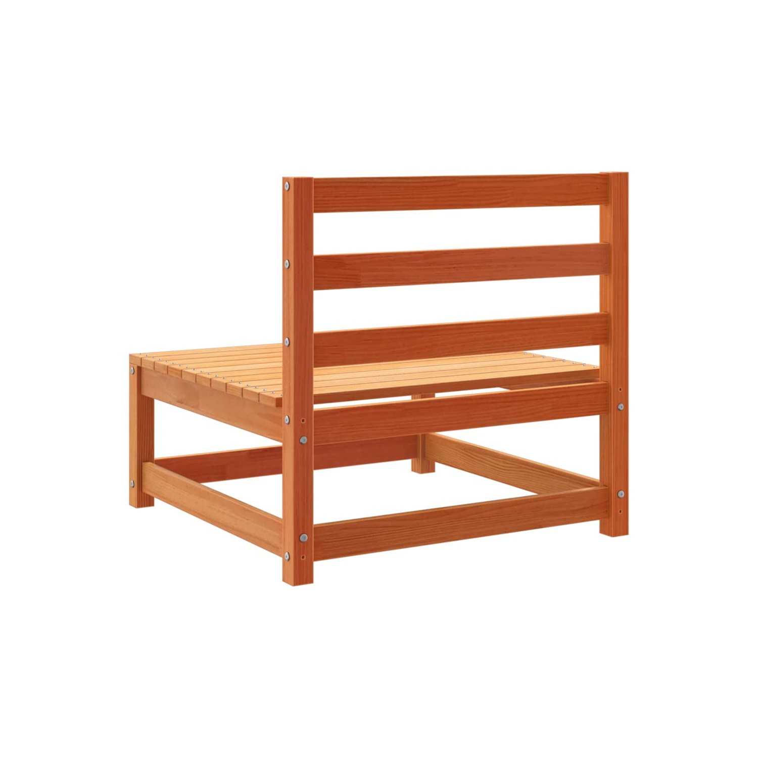 vidaXL Garden Sofas Armless 3 pcs Wax Brown 70x70x67 cm Solid Wood Pine