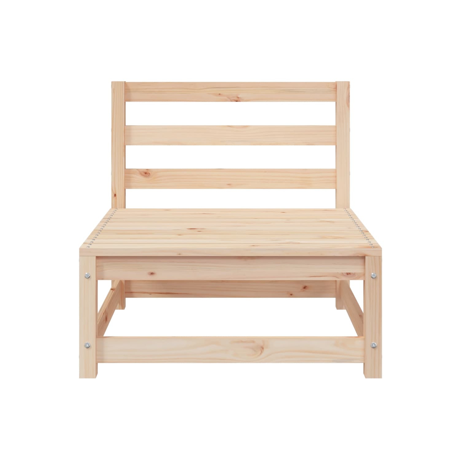 vidaXL Garden Sofa Armless with Footstool Solid Wood Pine