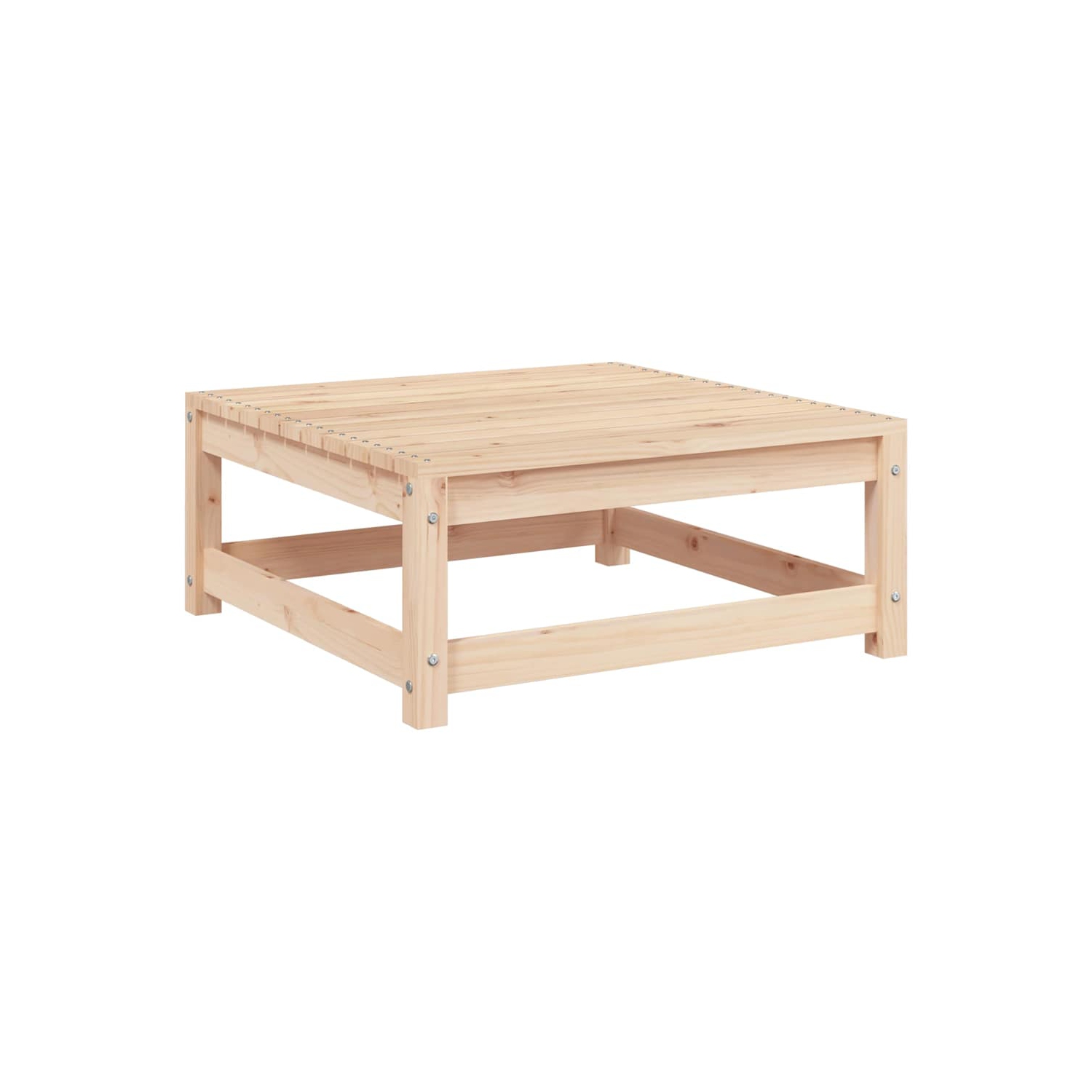 vidaXL Garden Sofa Armless with Footstool Solid Wood Pine