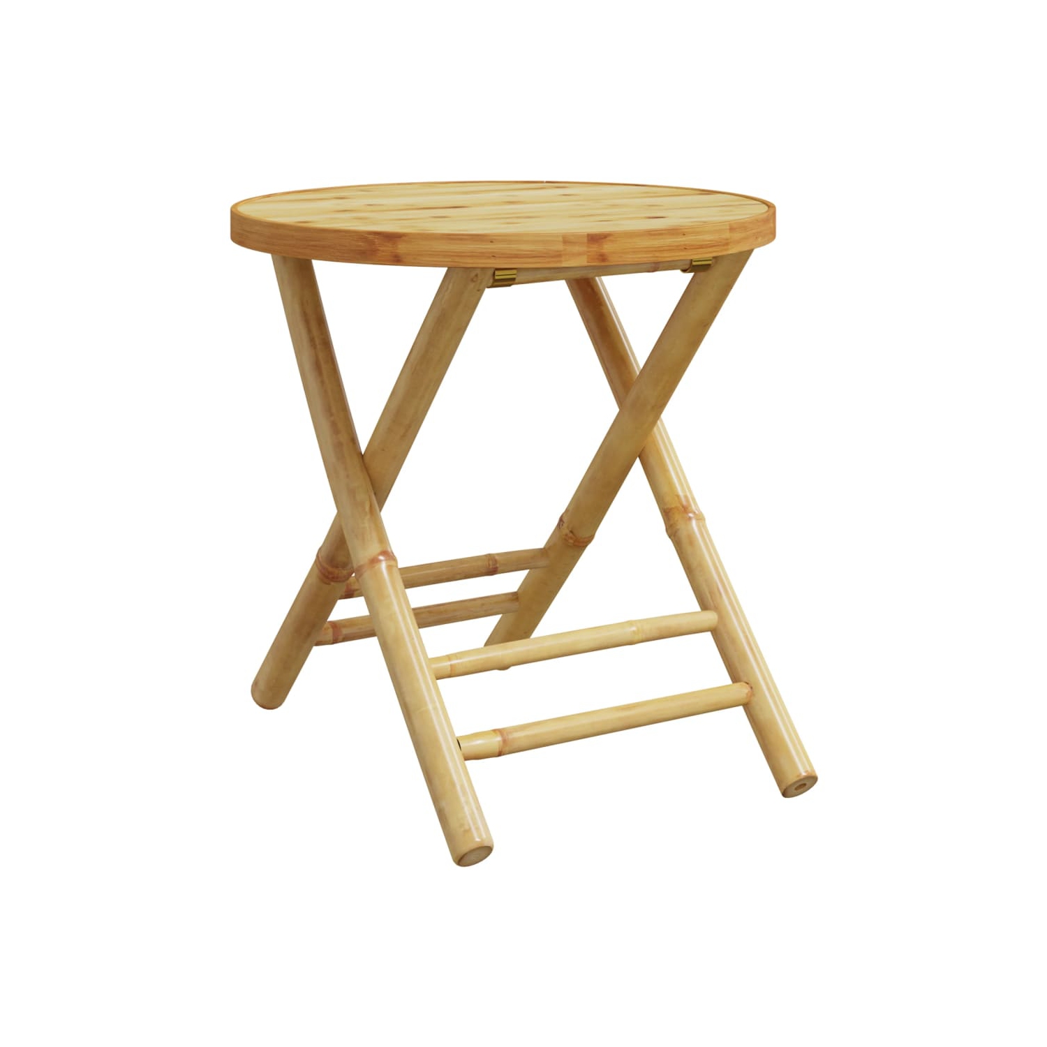 vidaXL Folding Garden Table Ø45x45 cm Bamboo