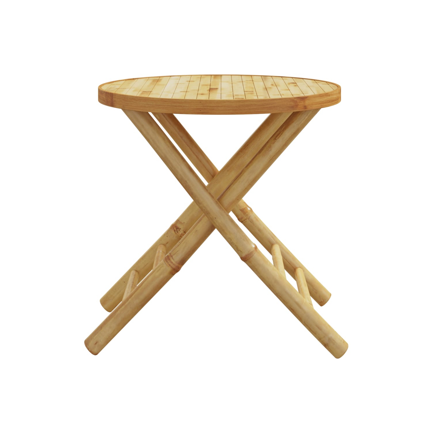 vidaXL Folding Garden Table Ø45x45 cm Bamboo