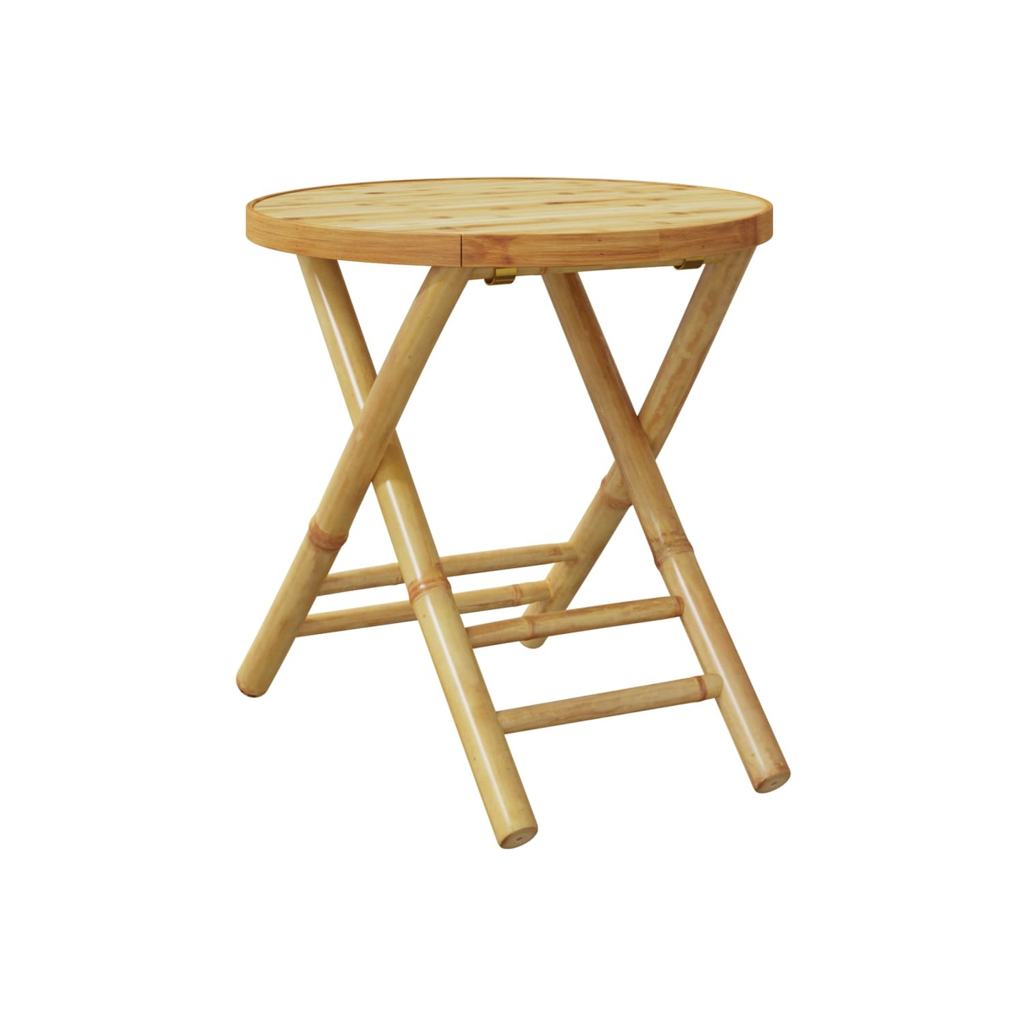 vidaXL Folding Garden Table Ø45x45 cm Bamboo