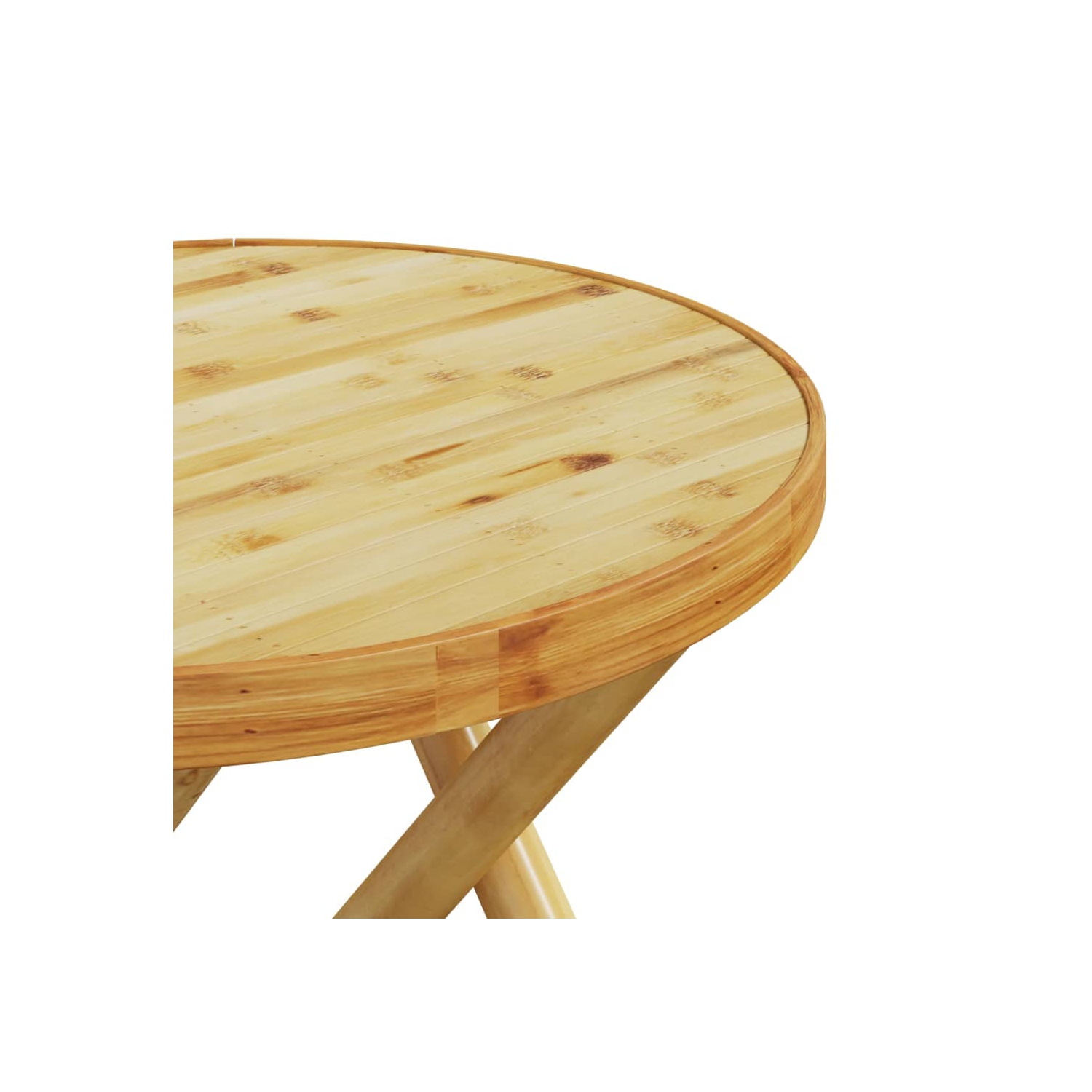 vidaXL Folding Garden Table Ø45x45 cm Bamboo