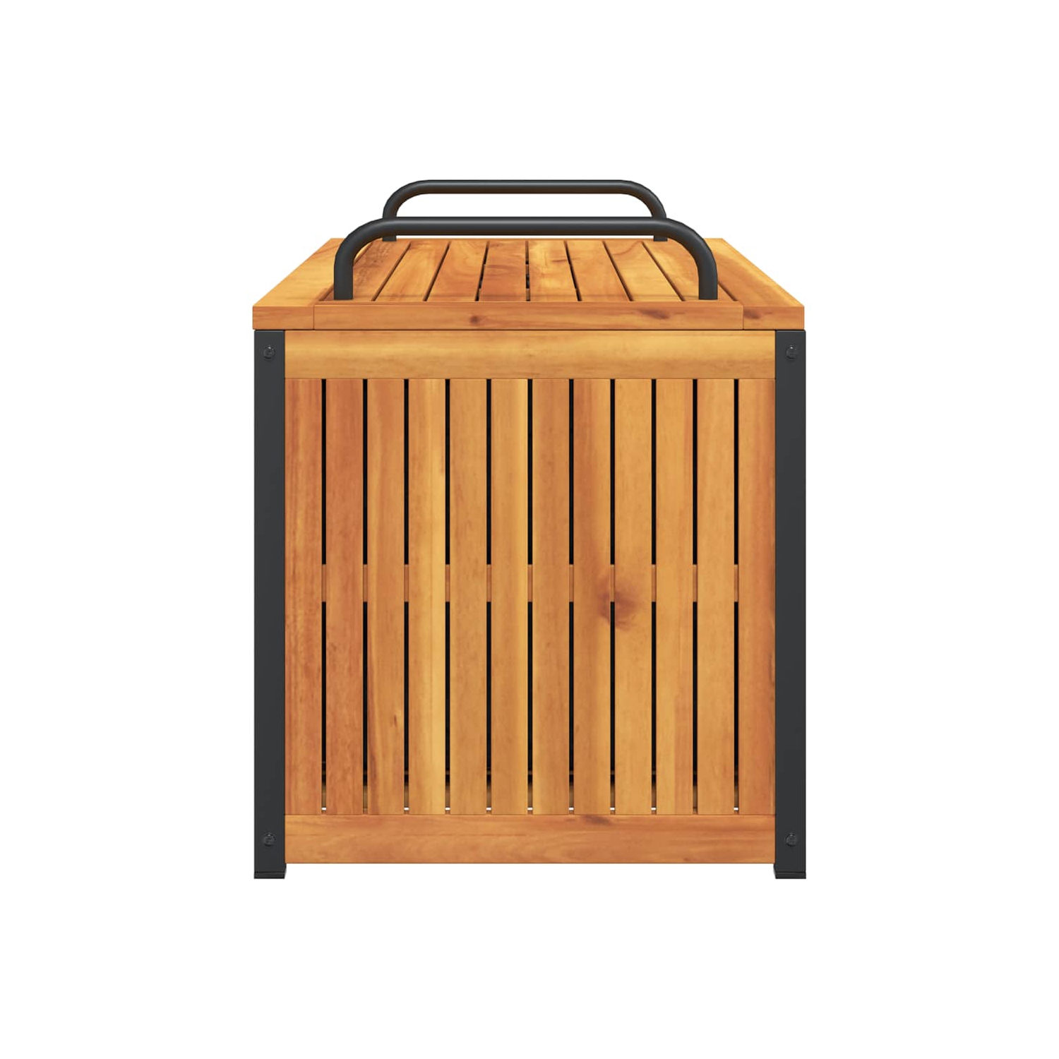 vidaXL Outdoor Cushion Box 110x45x42/53 cm Solid Wood Acacia and Steel